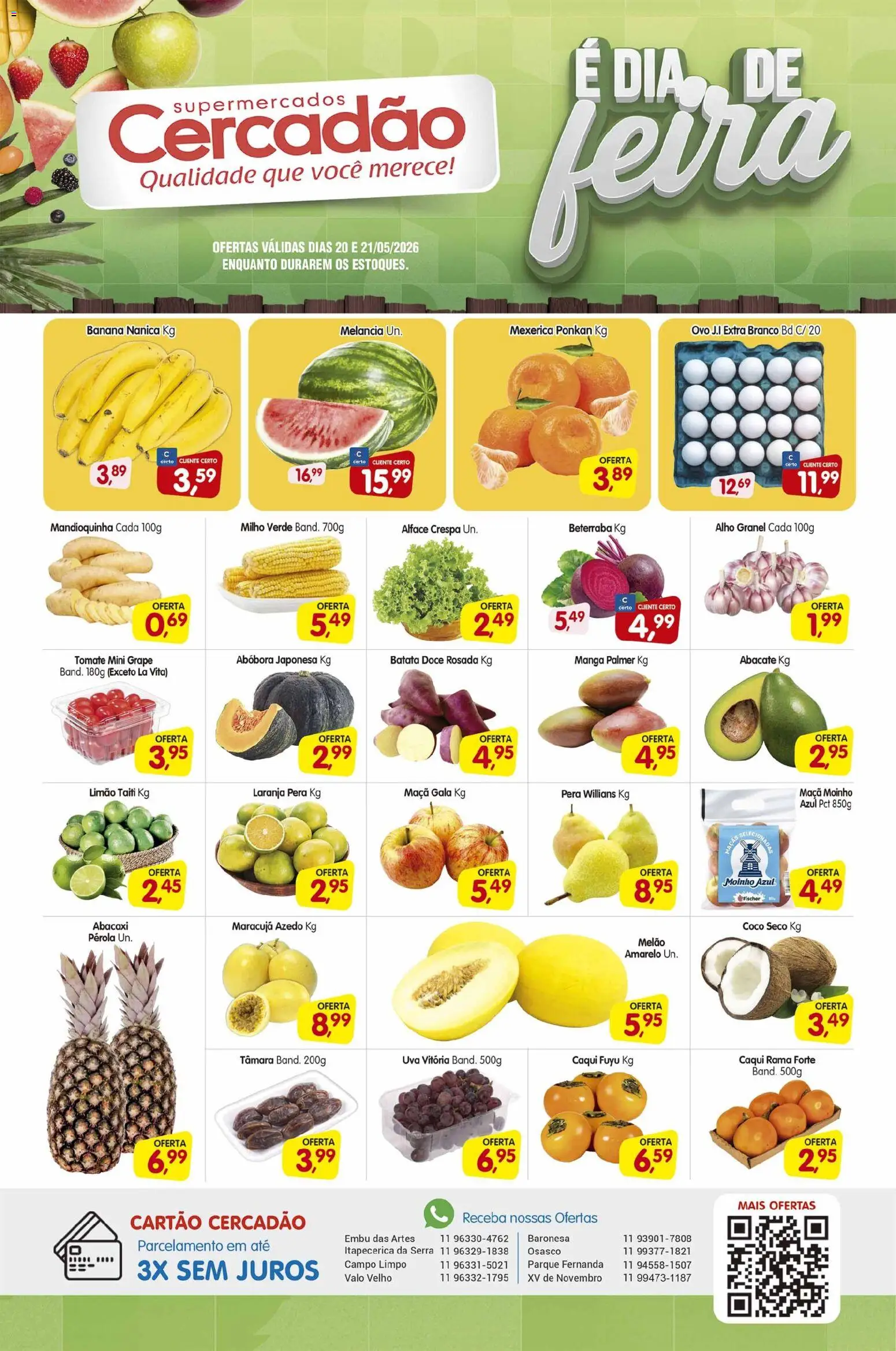 Cercadão Folheto - válido de 20.05.2026 | Página: 1 | Produtos: Maracujá, Melancia, Mexerica, Alho