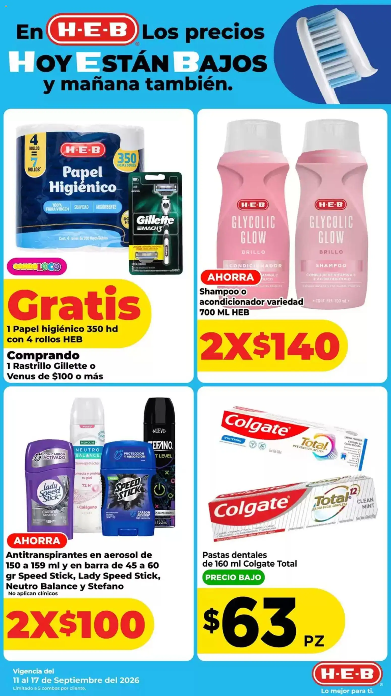 Nuevas ofertas de H-E-B válidas en toda la República Mexicana desde el 11/09/2026. ¡Encuentra las mejores ofertas en H-E-B folleto! | Página: 7