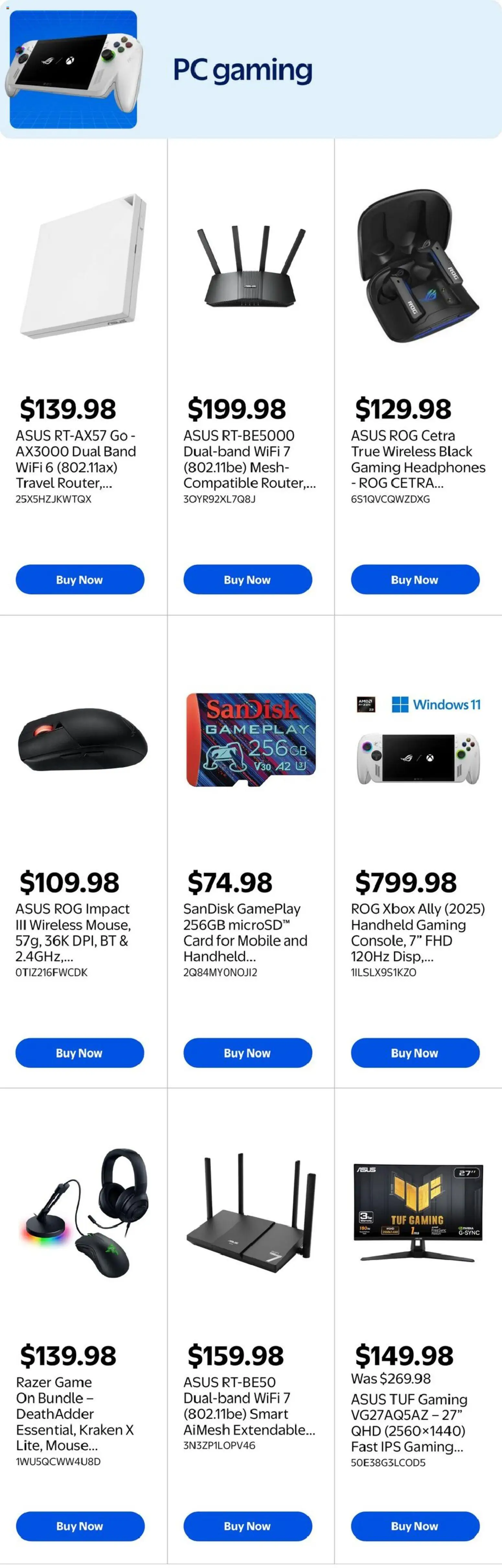 Walmart flyer valid from Oct 1, 2026 | Page: 4 | Products: Monitor, Mouse, Xbox, Game