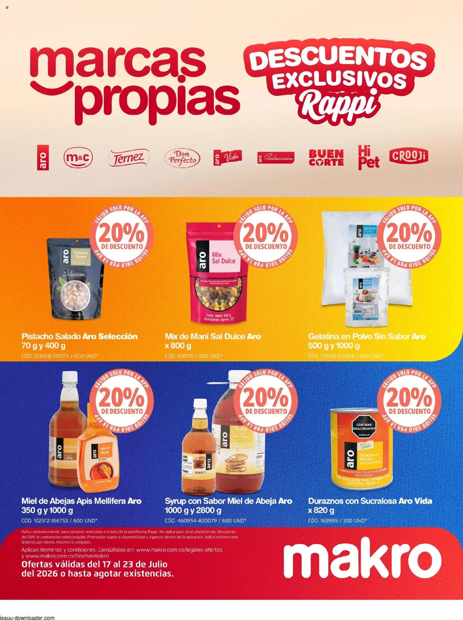 Makro revista - valida desde el 17/07/2026 | Página: 13 | Productos: Gelatina, Mani, Polvo, Harina