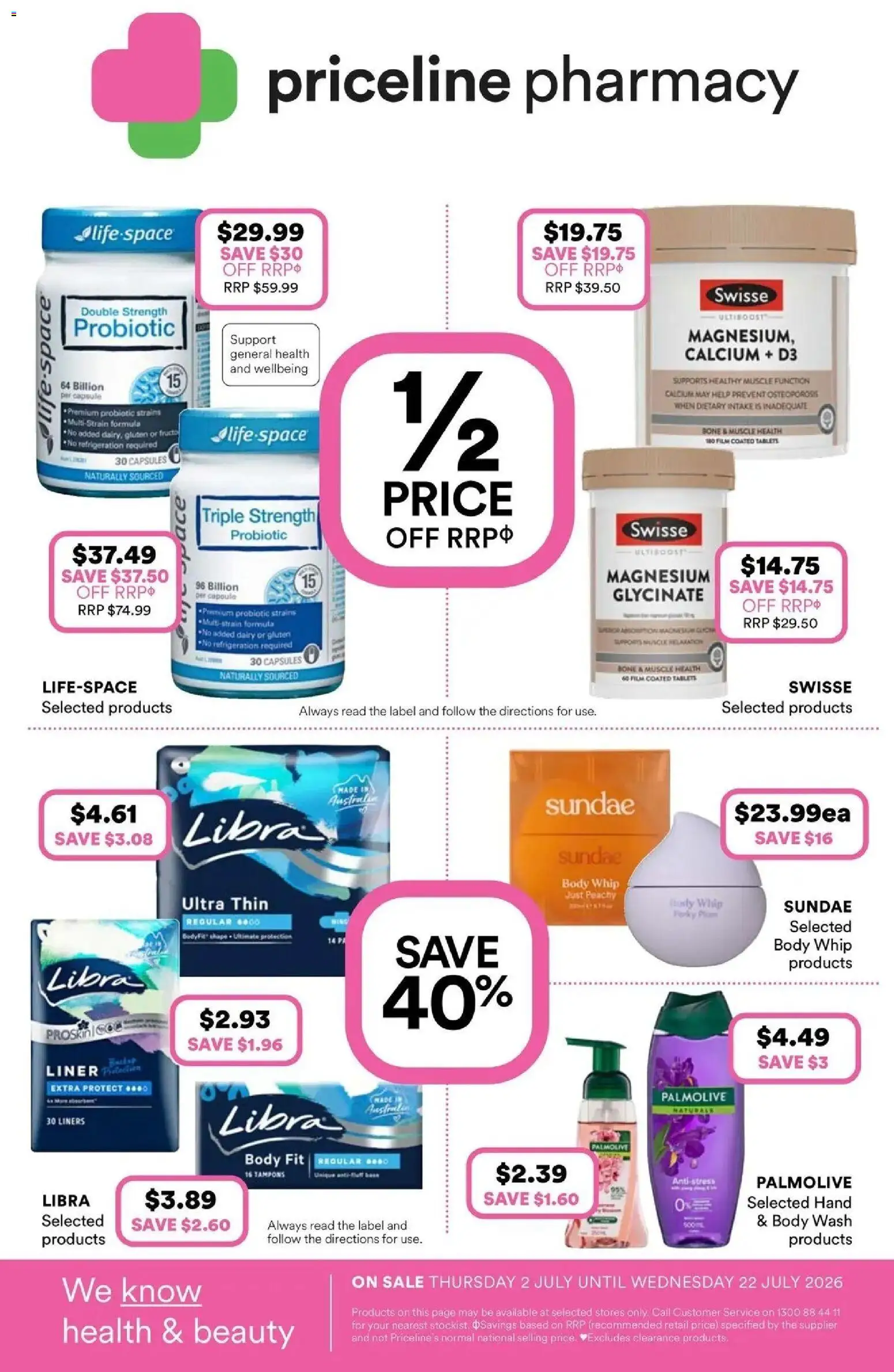 Priceline Pharmacy catalogue - valid from 01/07/2026 | Page: 44 | Products: Dairy, Plums, Tablets
