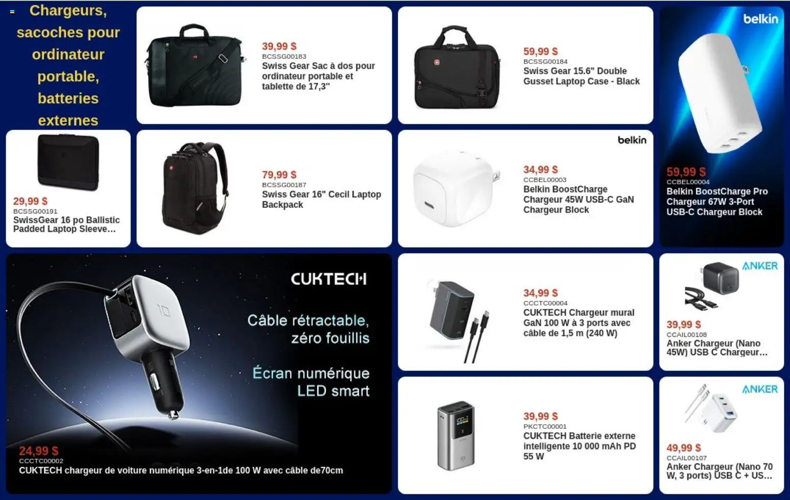 Canada Computers flyer valid from Jul 24, 2026 | Page: 12 | Products: Backpack, Cable, Case