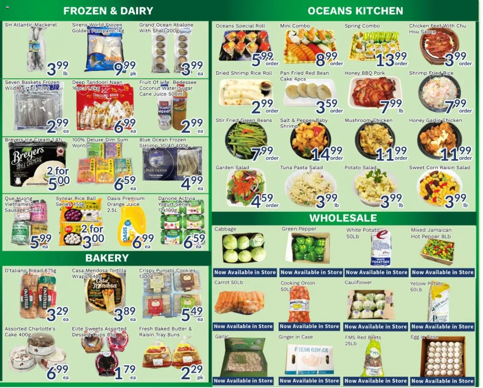 Oceans flyer valid from Sep 25, 2026 | Page: 4 | Products: Carrot, Garlic, Ice, Pork