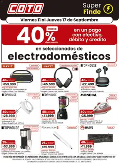 Vista previa Coto - Electrodomésticos válido desde el 11/09/2026