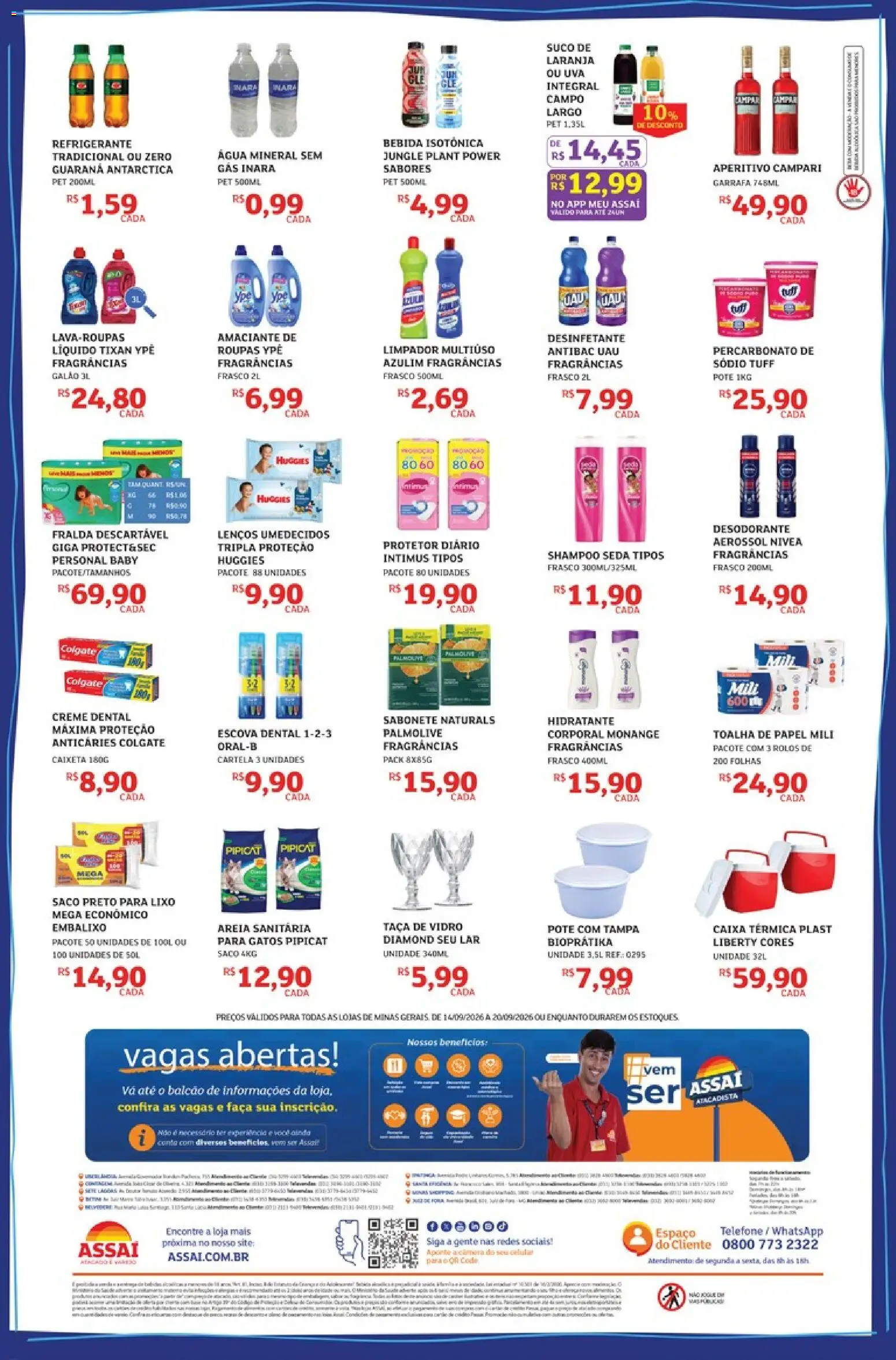 Assaí Atacadista Folheto - válido de 14/09/2026 | Página: 4 | Produtos: Shampoo, Limpador multiuso, Desodorante, Roupas