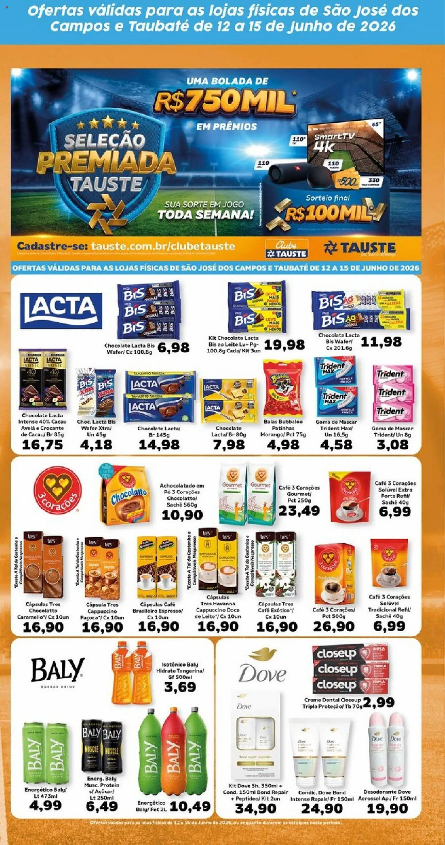 Tauste Folheto - válido de 12.06.2026 | Página: 2 | Produtos: Desodorante, Leite, Isotônico, Avelã