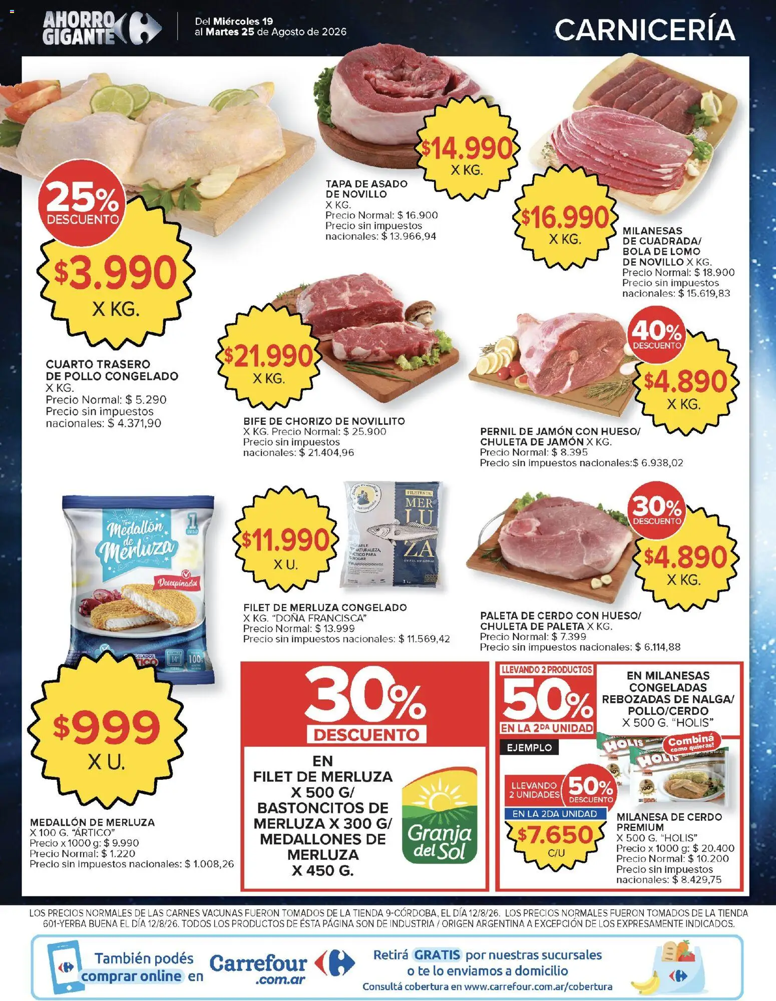 Carrefour ofertas │ válido desde el 19/08/2026 | Página: 36 | Productos: Paleta de cerdo, Pollo, Paleta, Cerdo
