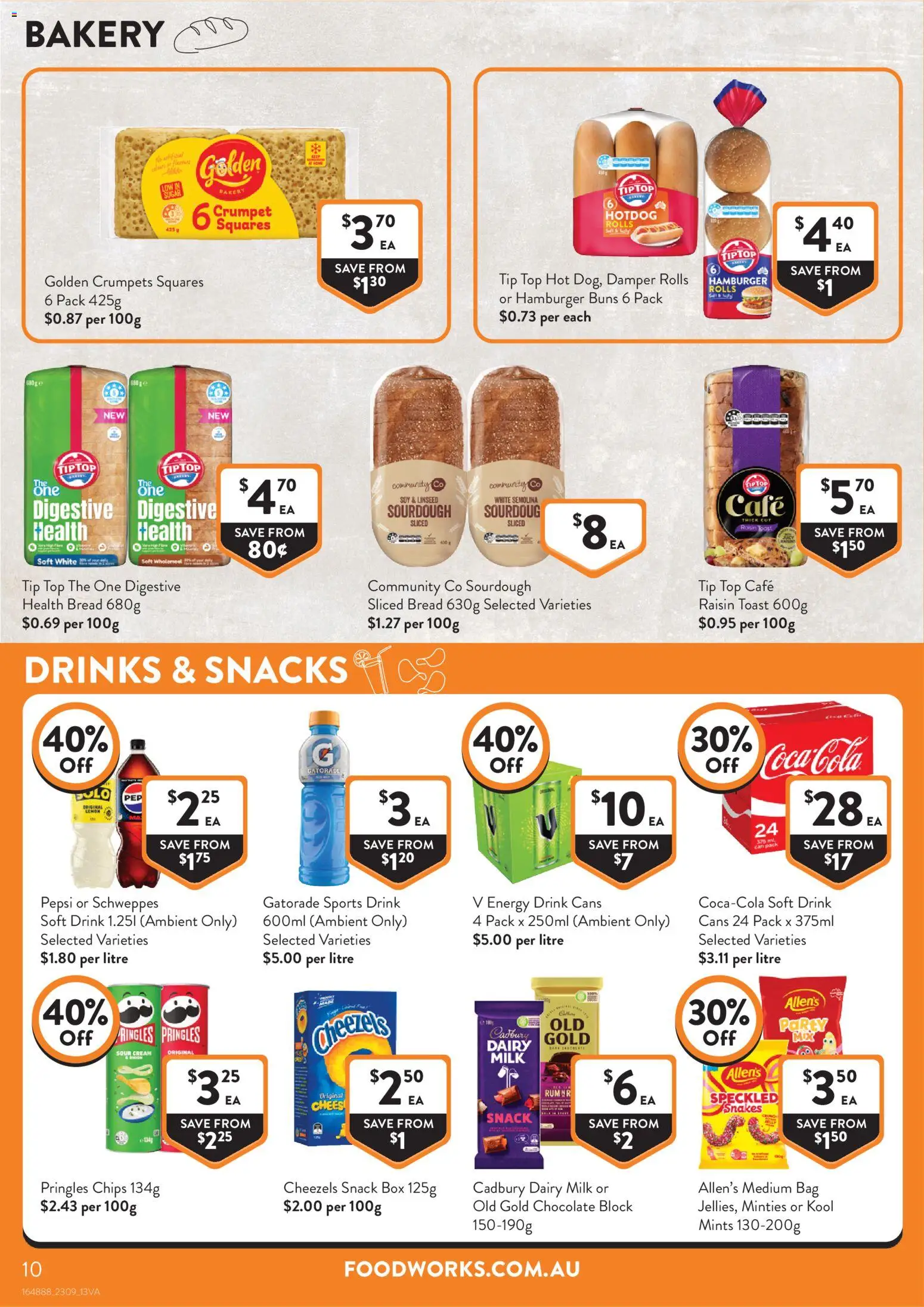 Foodworks catalogue - valid from 16/09/2026 | Page: 10 | Products: Crumpets, Dairy, Sour cream, Chips