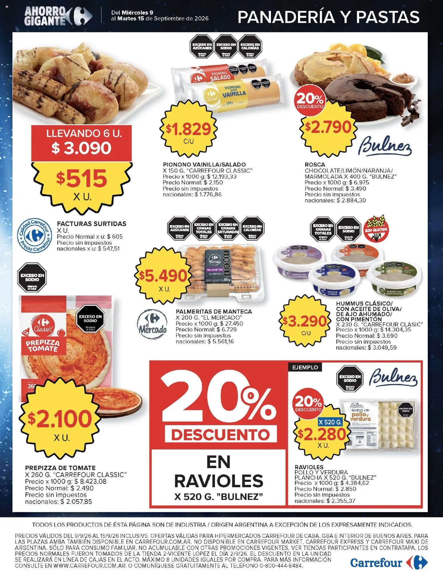 Carrefour - Ofertas │ válido desde el 09/09/2026 | Página: 12 | Productos: Teléfono, Panadería, Plancha, Pionono