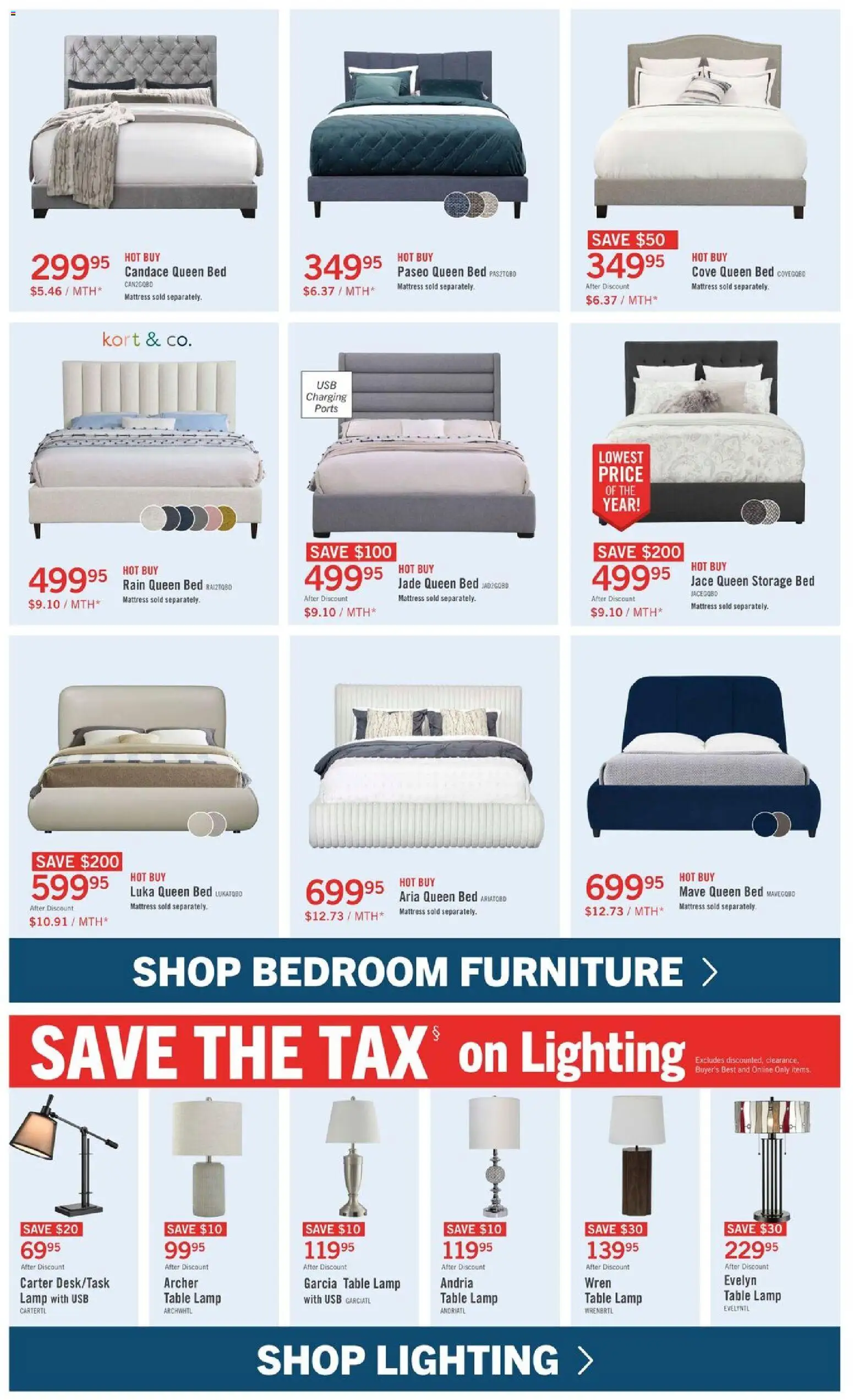 The Brick flyer valid from Jul 30, 2026 | Page: 8 | Products: Bed, Mattress, Table, Lamp