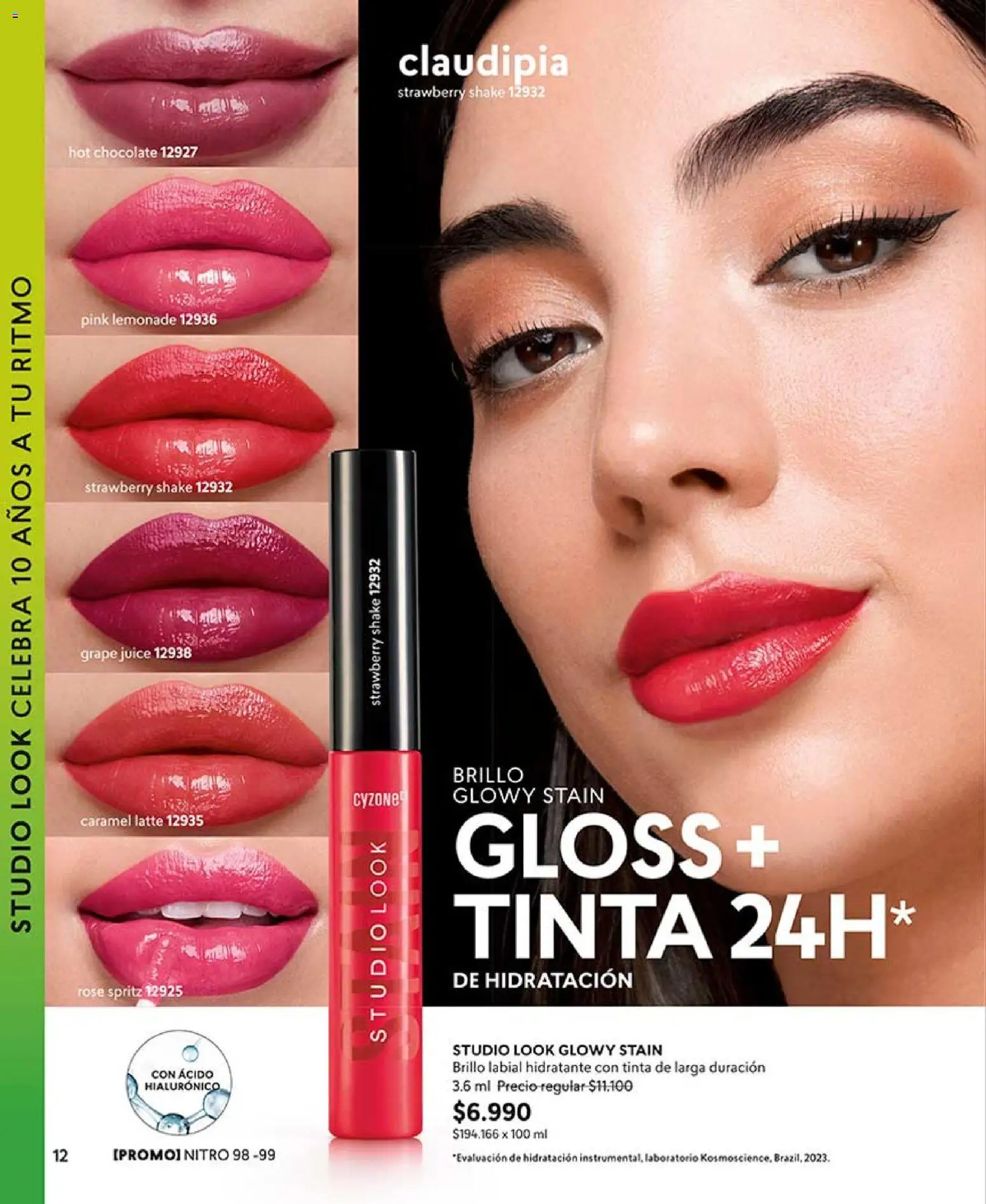 Catálogo CyZone Campaña 11 │ válido desde el 14.06.2026 | Página: 12 | Productos: Brillo, Chocolate, Labial