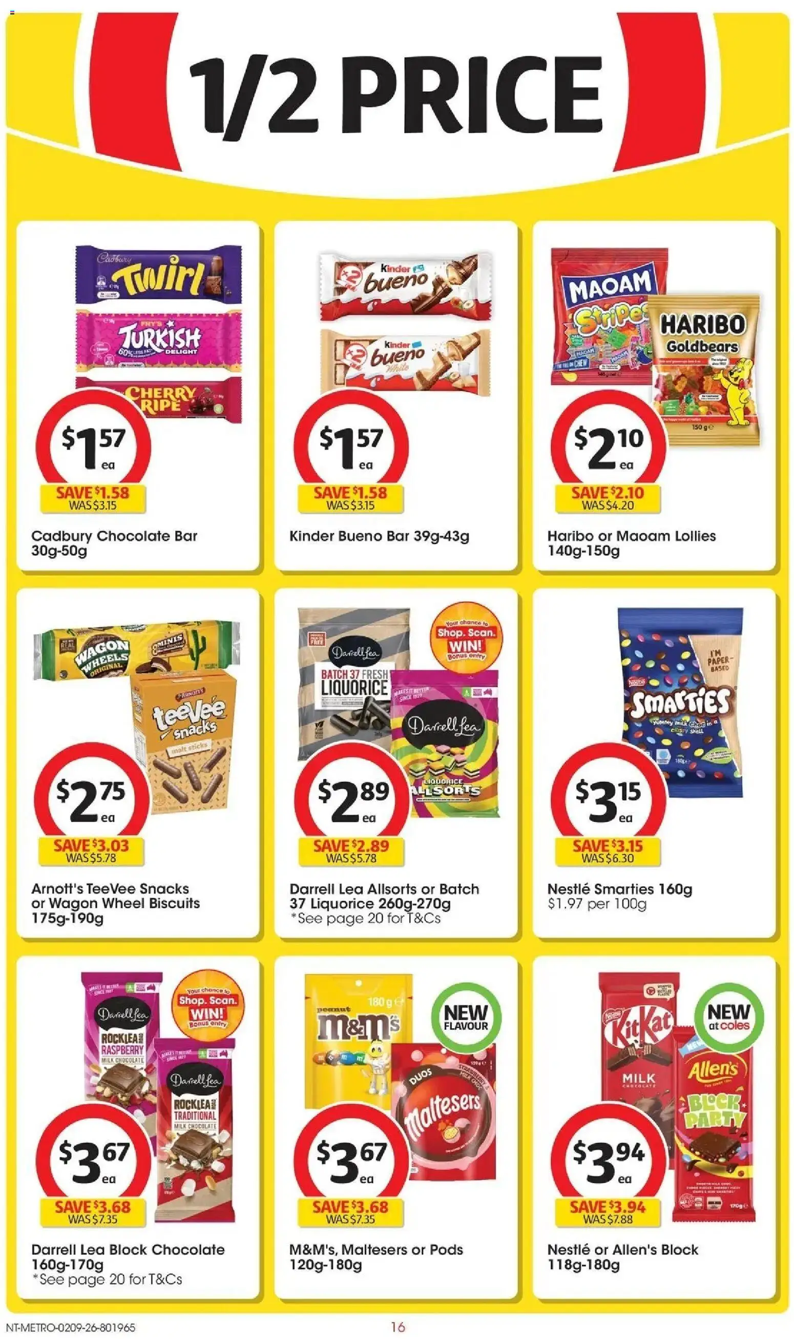 Coles catalogue - valid from 02/09/2026 | Page: 16 | Products: Snacks, Chocolate, Lollies, Biscuits
