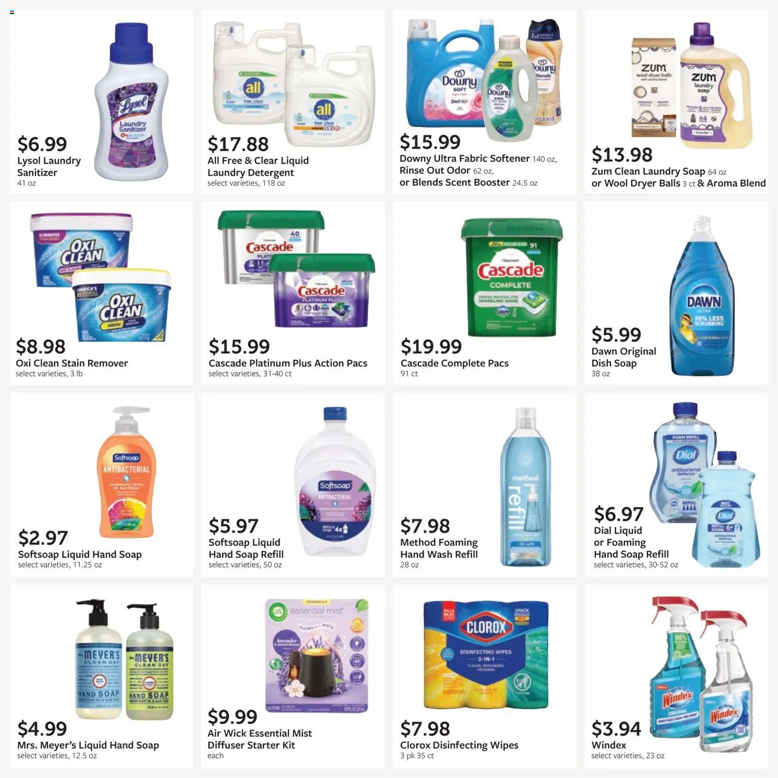 Fareway Monthly Ad - valid from 08/03/2026 | Page: 31 | Products: Soap, Fabric softener, Starter, Dryer