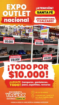 Vista previa Yaguar - Outlet Nacional Santa Fé válido desde el 28/09/2026