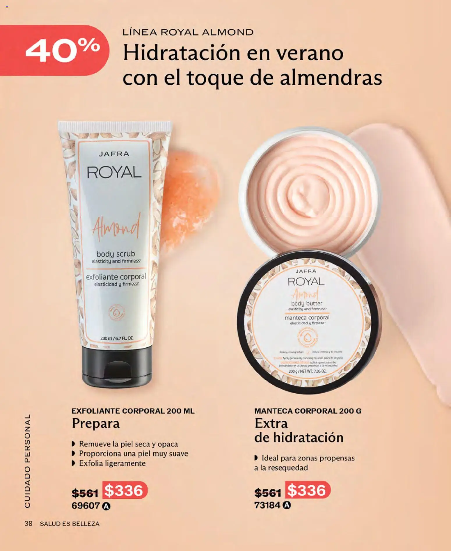 Nuevas ofertas de JAFRA válidas en toda la República Mexicana desde el 01.06.2026. ¡Encuentra las mejores ofertas en JAFRA catálogo! | Página: 38 | Productos: Almendras, Exfoliante corporal, Body