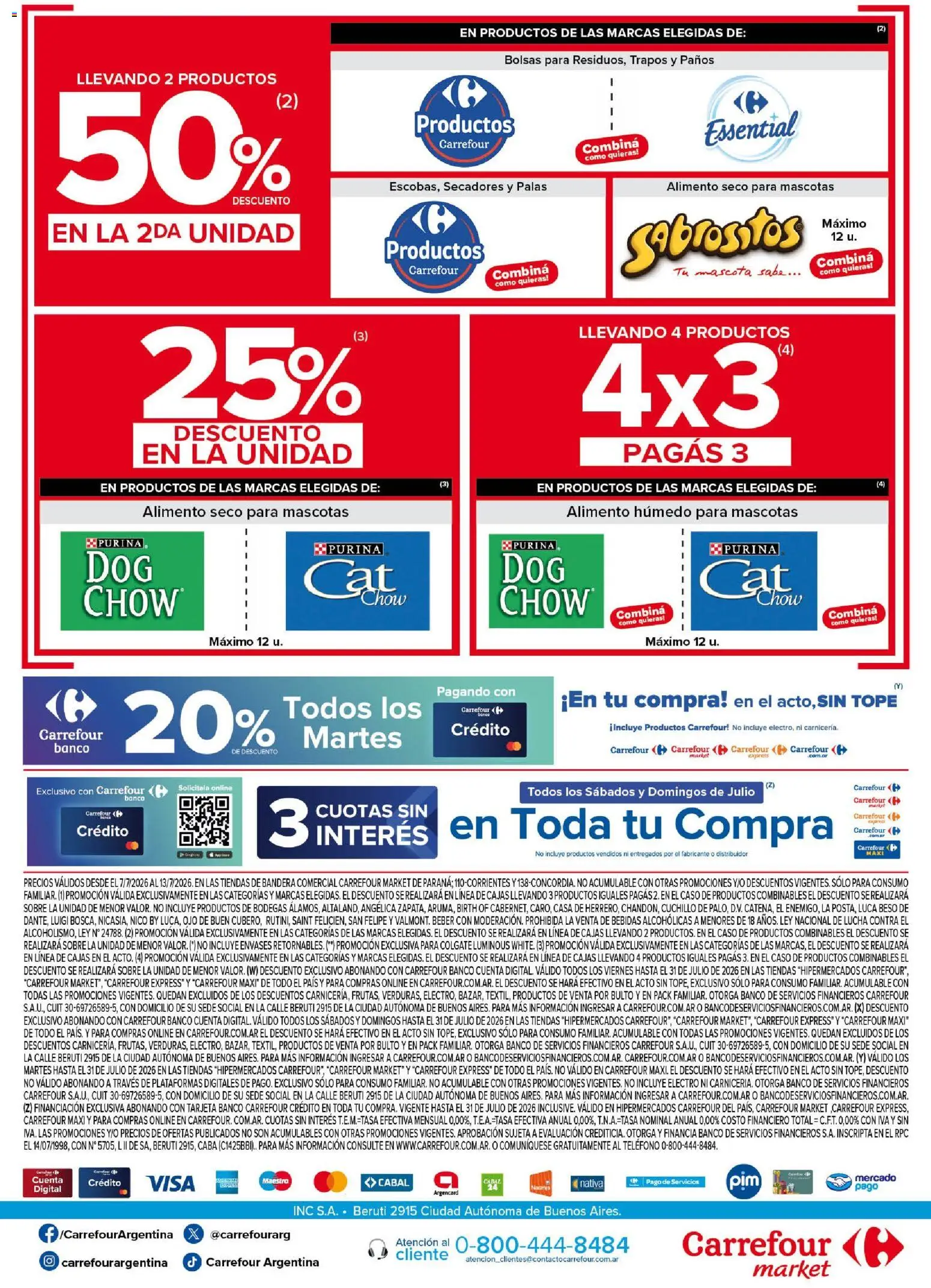 Carrefour Market - Market Paraná Concordia │ válido desde el 07/07/2026 | Página: 6 | Productos: Teléfono, Cuchillo, Sobre