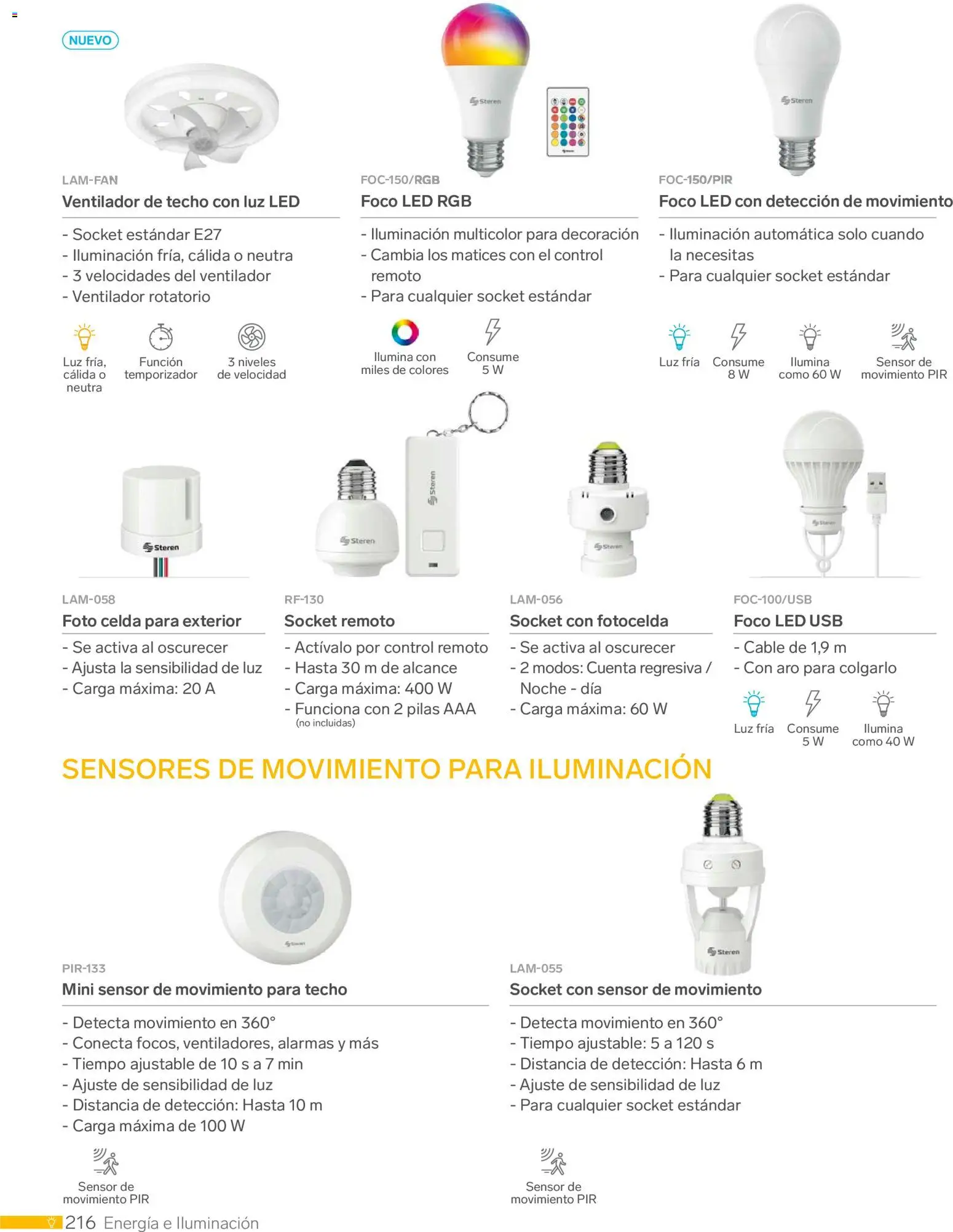 Nuevas ofertas de Steren válidas en toda la República Mexicana desde el 01.01.2026. ¡Encuentra las mejores ofertas en Steren catálogo! | Página: 228 | Productos: Usb, Control remoto, Foco, Pilas