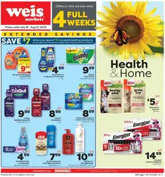 Preview of Weis weekly ads valid from 07/16/2026 | Page: 1 | Products: Dog Food, Toothpaste, Pads, Body Wash