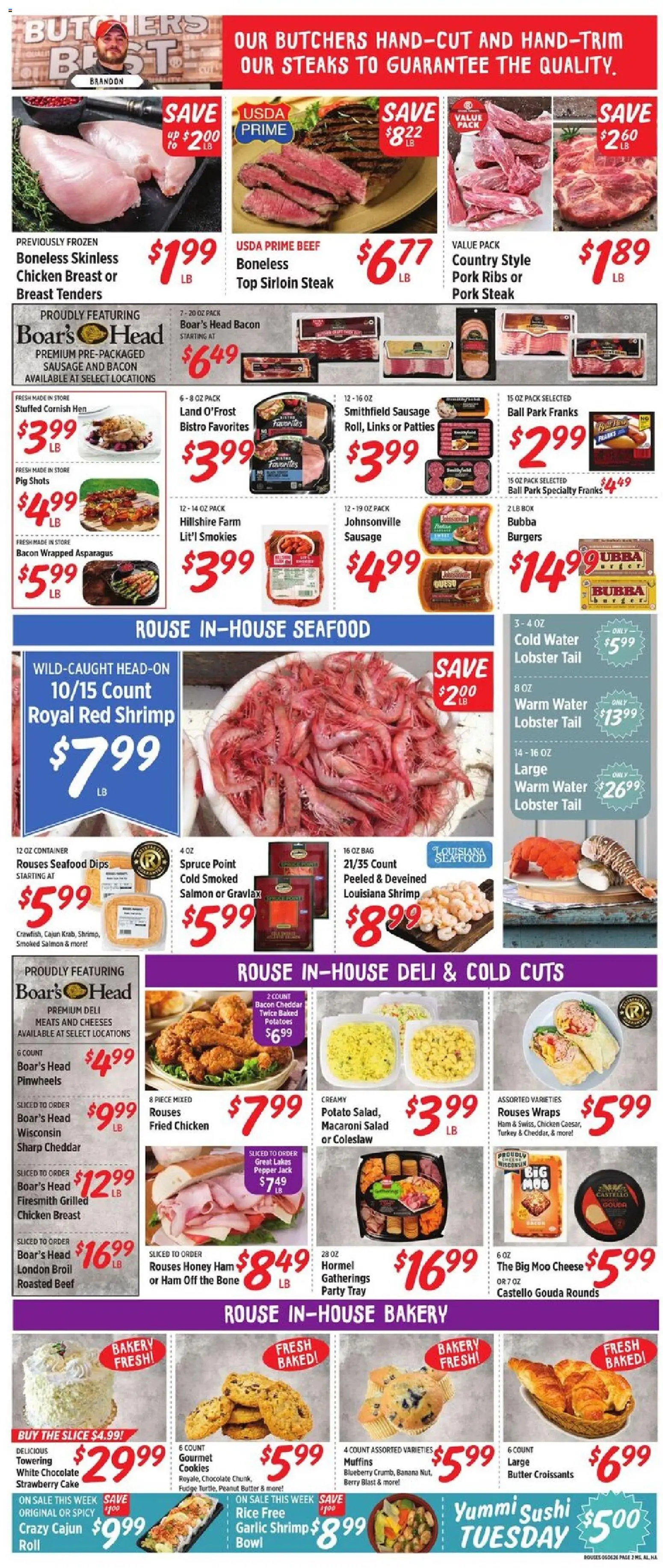 Rouses Weekly Ad - MS - valid from 06.05.2026 | Page: 5 | Products: Chocolate, Cookies, Salad, Seafood