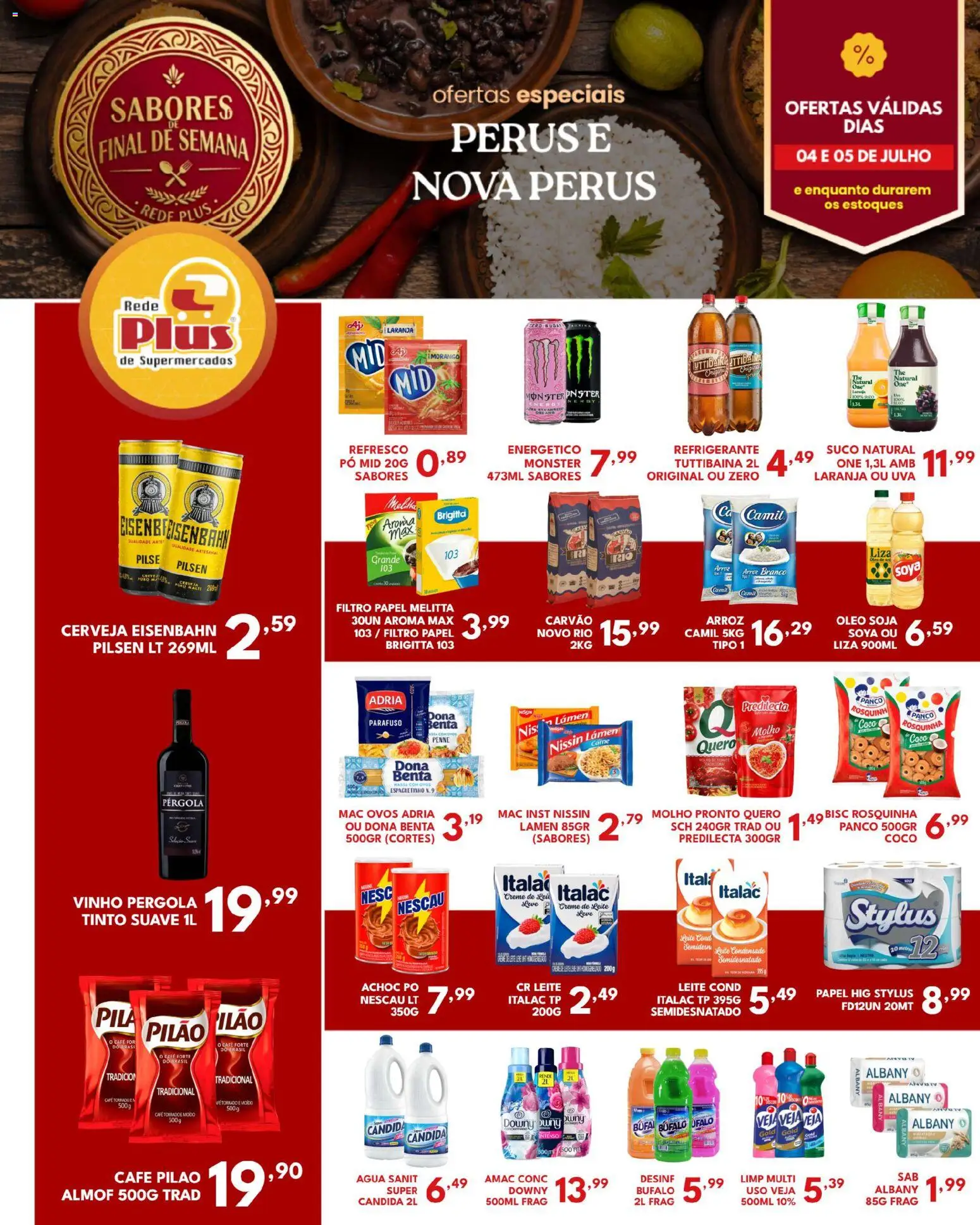 Rede Plus Supermercados Folheto - válido de 03/07/2026 | Página: 3 | Produtos: Coco, Leite, Ovos, Óleo