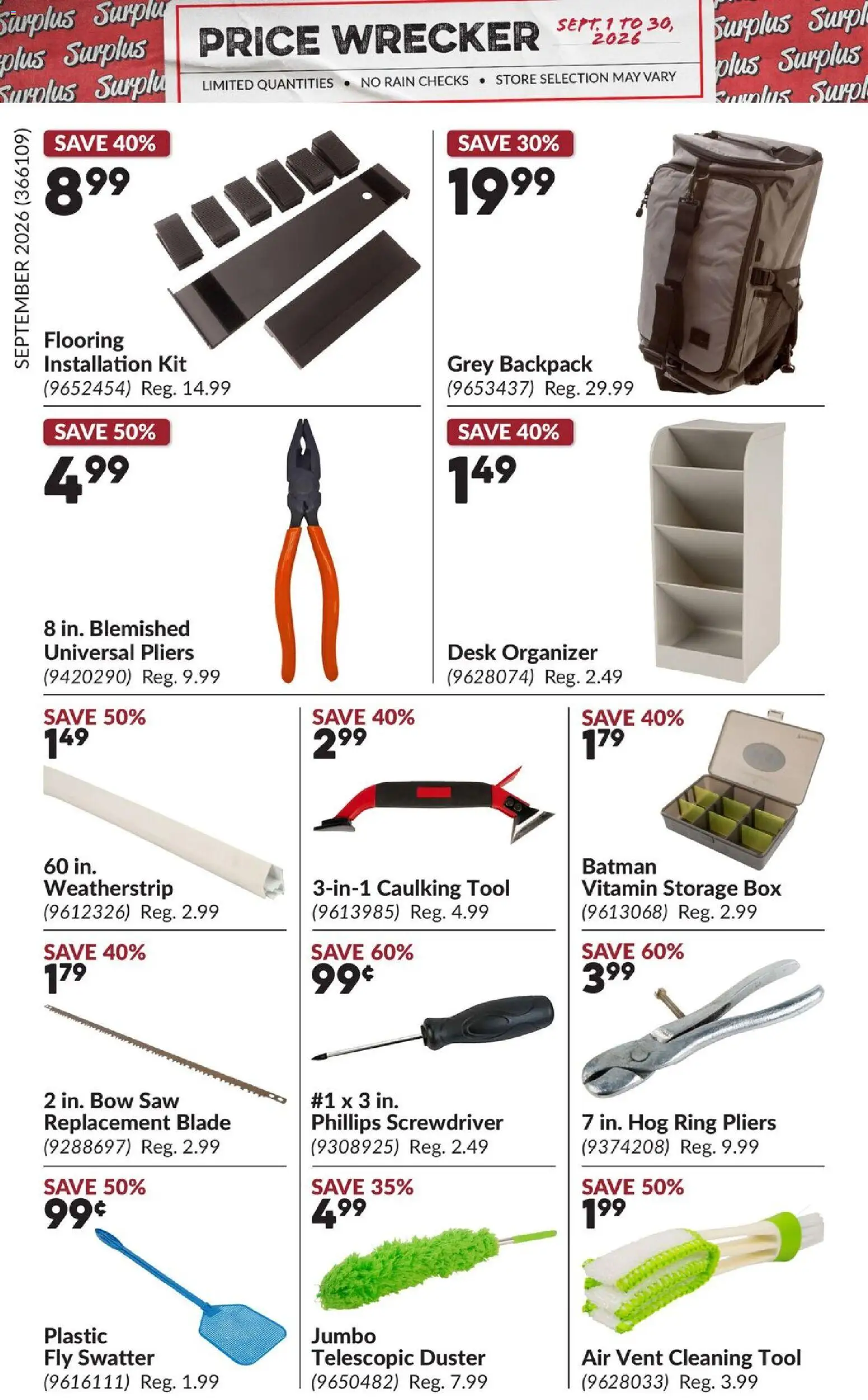 Princess Auto flyer valid from Sep 1, 2026 | Page: 25 | Products: Backpack, Storage box, Box
