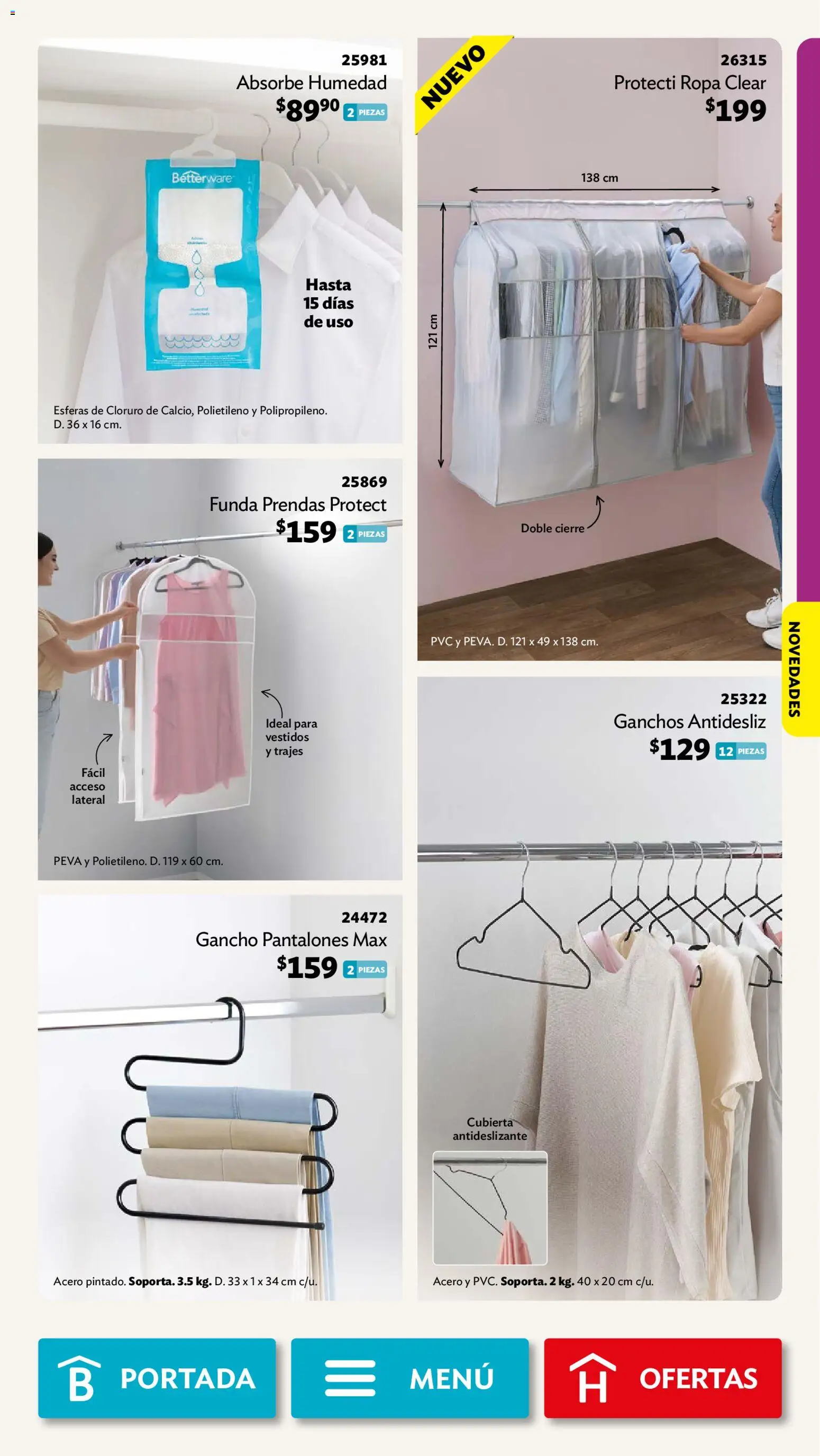 Nuevas ofertas de Betterware válidas en toda la República Mexicana desde el 01/06/2026. ¡Encuentra las mejores ofertas en Betterware campaña 6 2026! | Página: 21 | Productos: Pantalones, Funda, Ropa