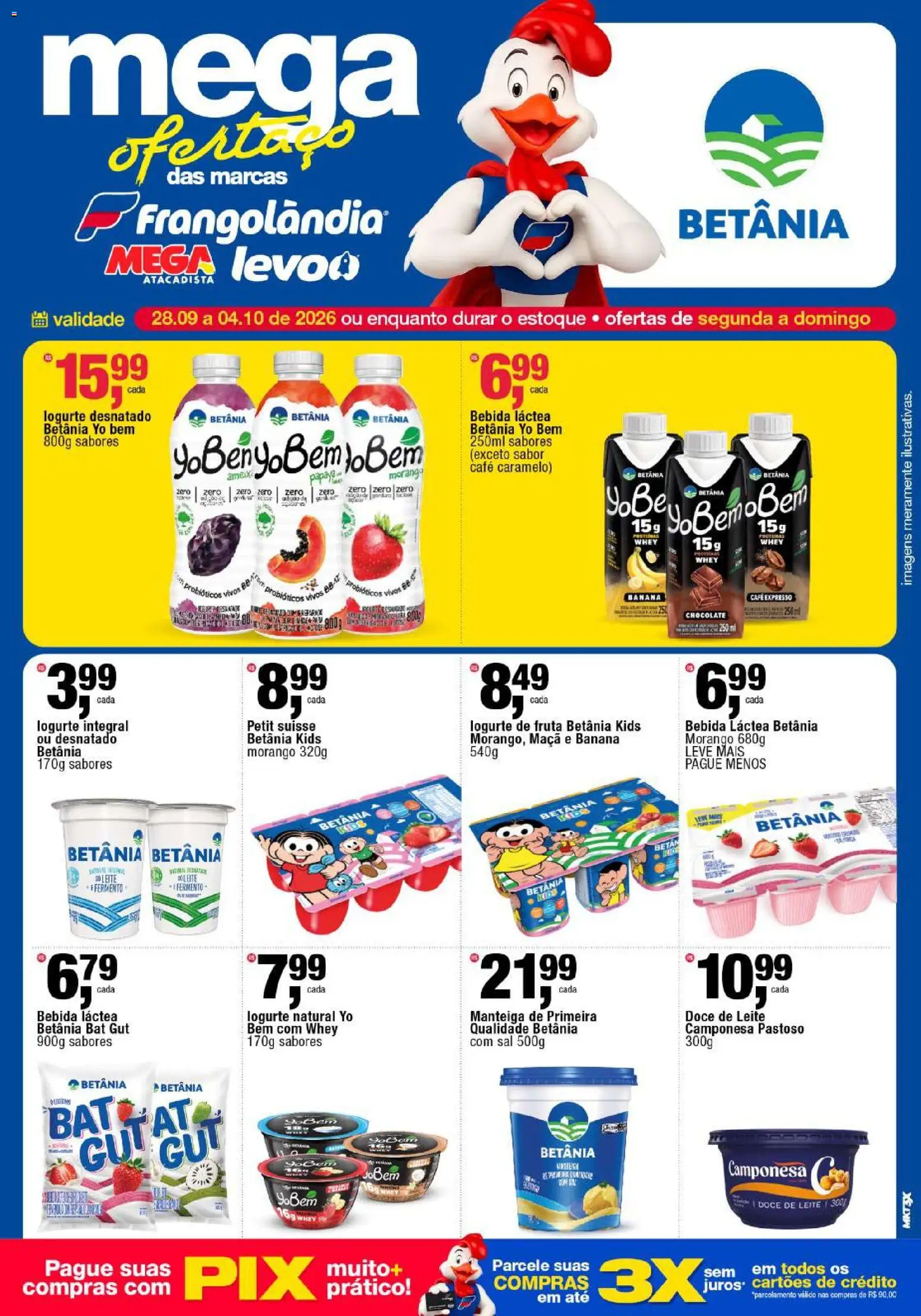Frangolândia Folheto - válido de 28/09/2026 | Página: 4 | Produtos: Probióticos, Chocolate, Bebida, Sal