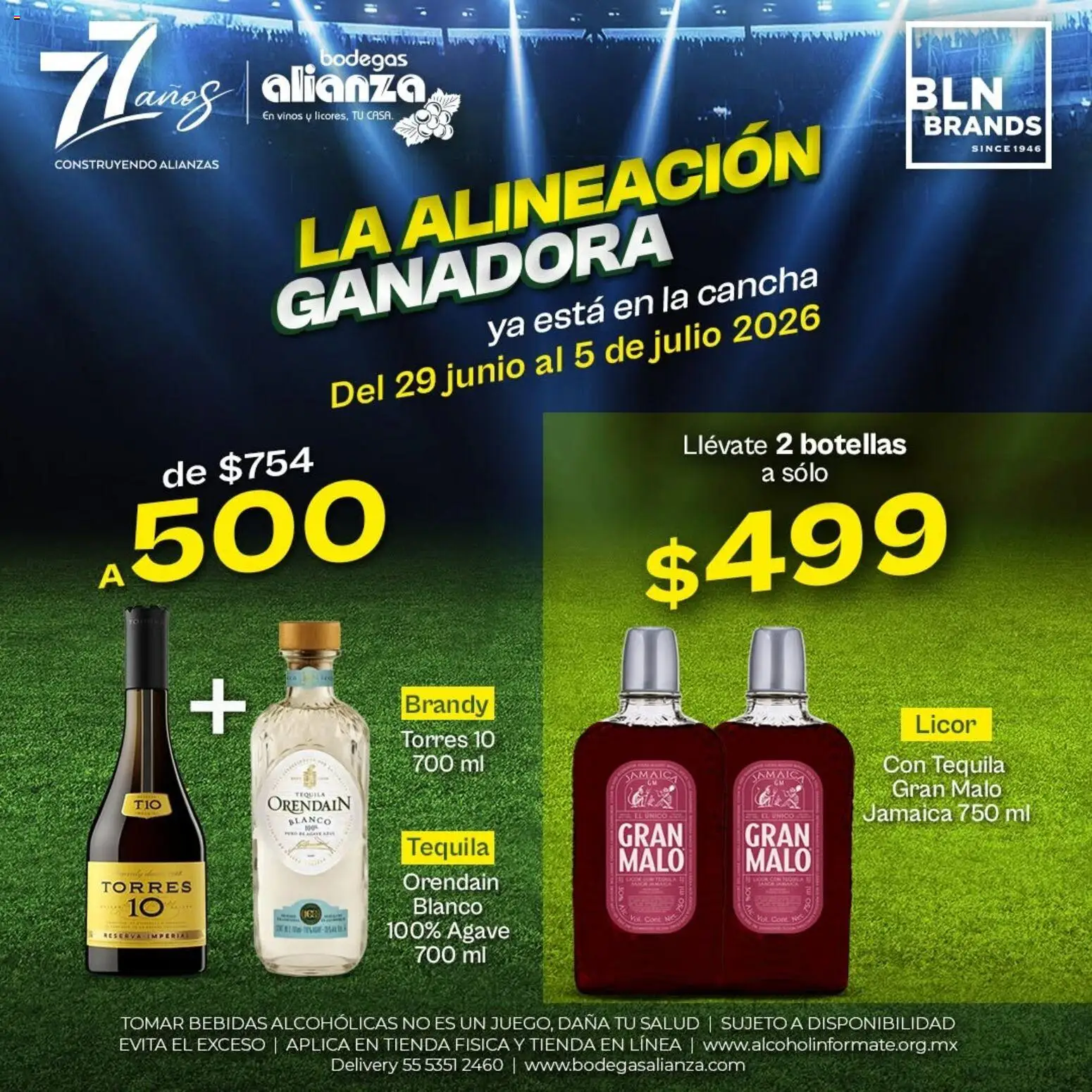 Nuevas ofertas de Bodegas Alianza válidas en toda la República Mexicana desde el 29/06/2026. ¡Encuentra las mejores ofertas en Bodegas Alianza catálogo La alineación ganadora! | Página: 6 | Productos: Tequila