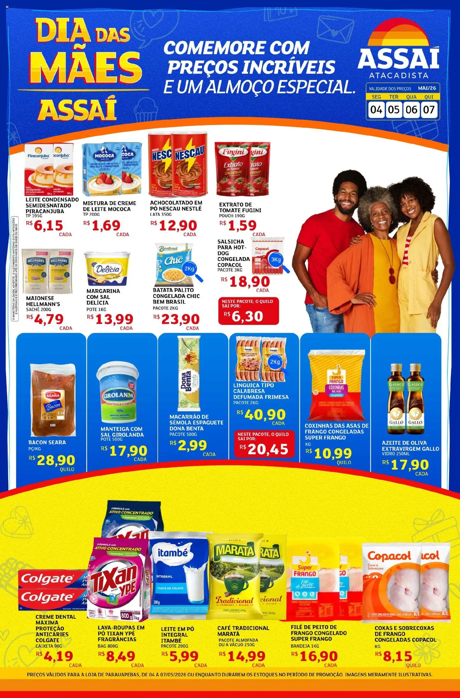 Assaí Atacadista Folheto - válido de 04.05.2026 | Página: 1 | Produtos: Pó, Café, Macarrão, Bandeja