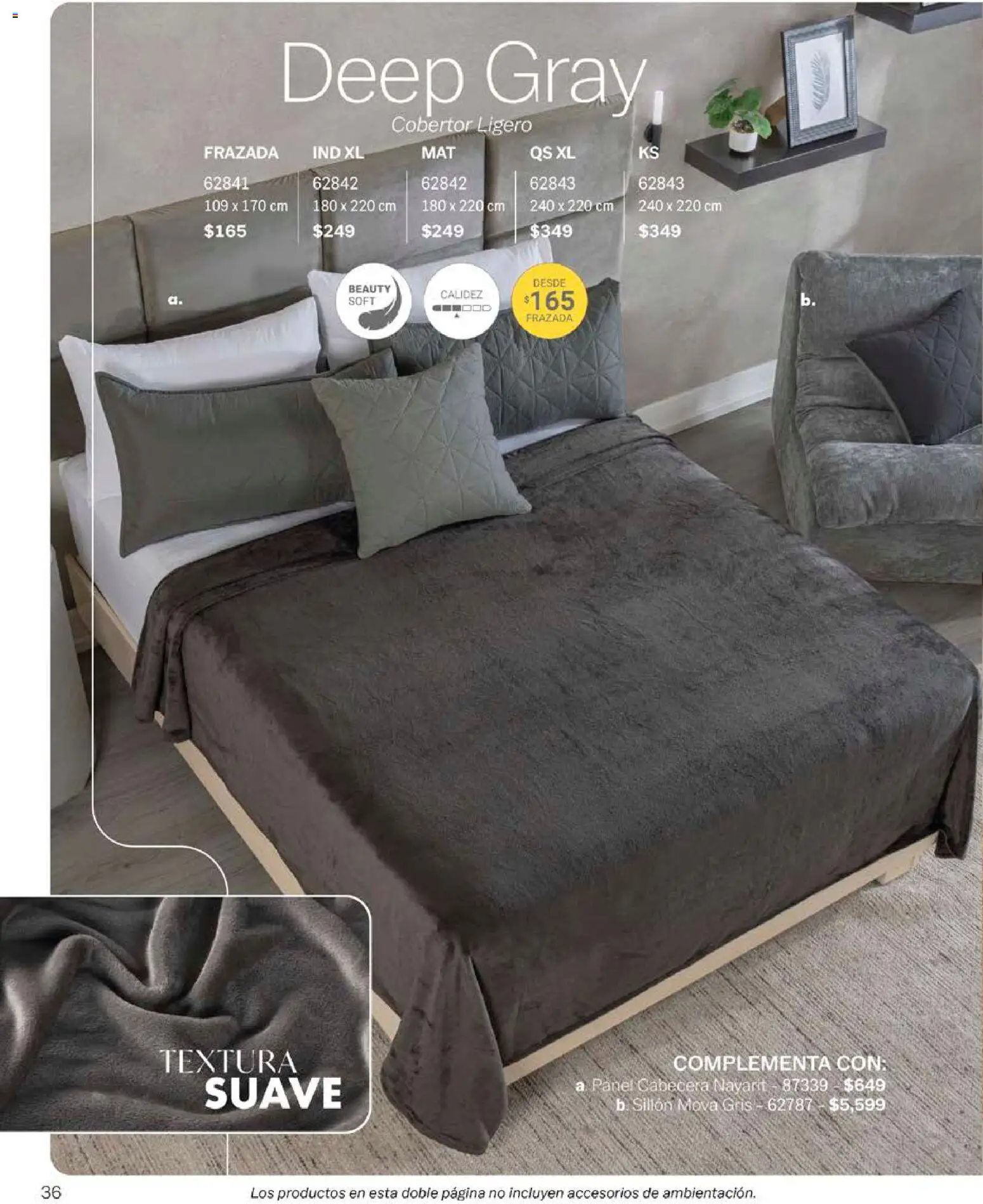 Nuevas ofertas de Vianney válidas en toda la República Mexicana desde el 14/09/2026. ¡Encuentra las mejores ofertas en Vianney catálogo Biasi! | Página: 38 | Productos: Cobertor, Sillón, Cabecera