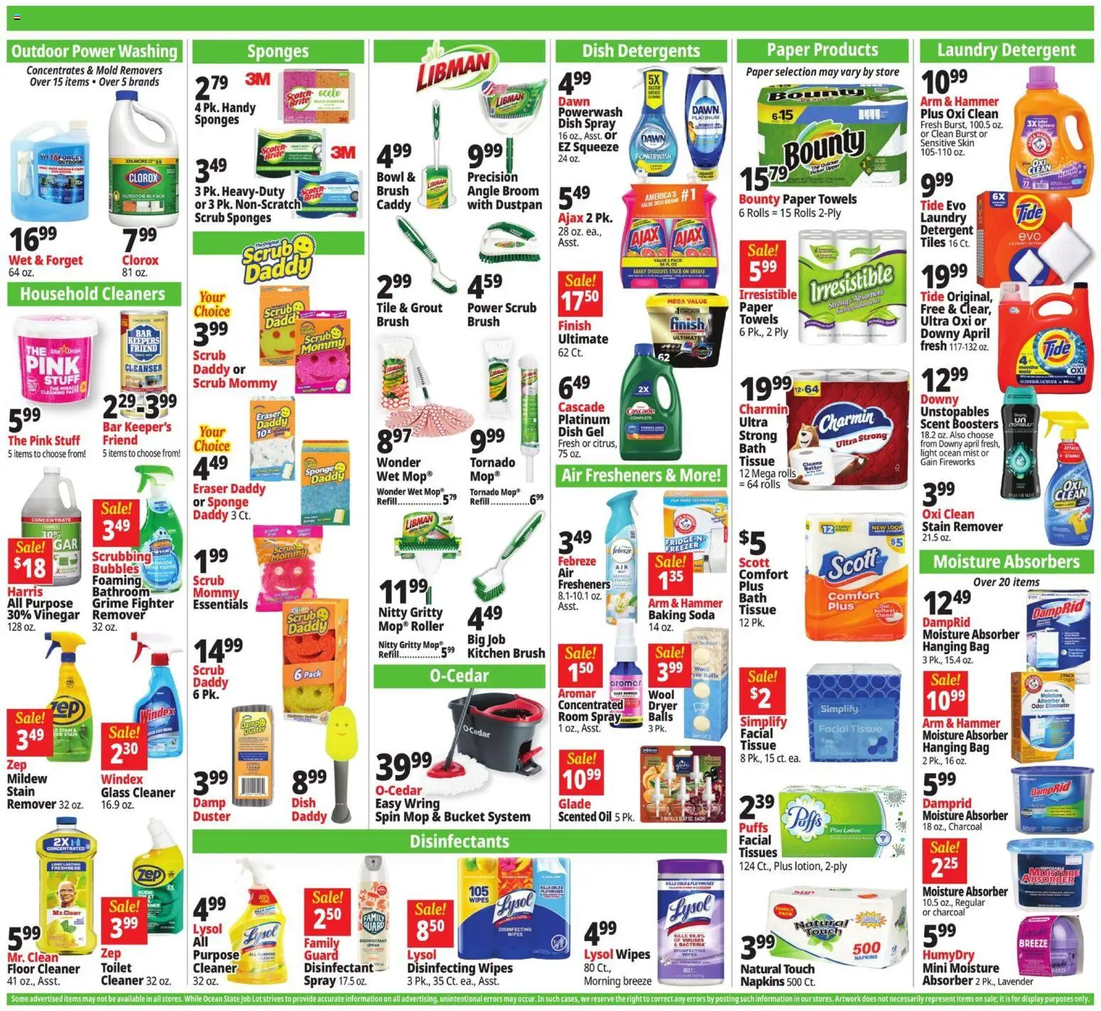 Ocean State Job Lot Weekly Ad - valid from 07/09/2026 | Page: 14 | Products: Vinegar, Eraser, Bag, Dryer