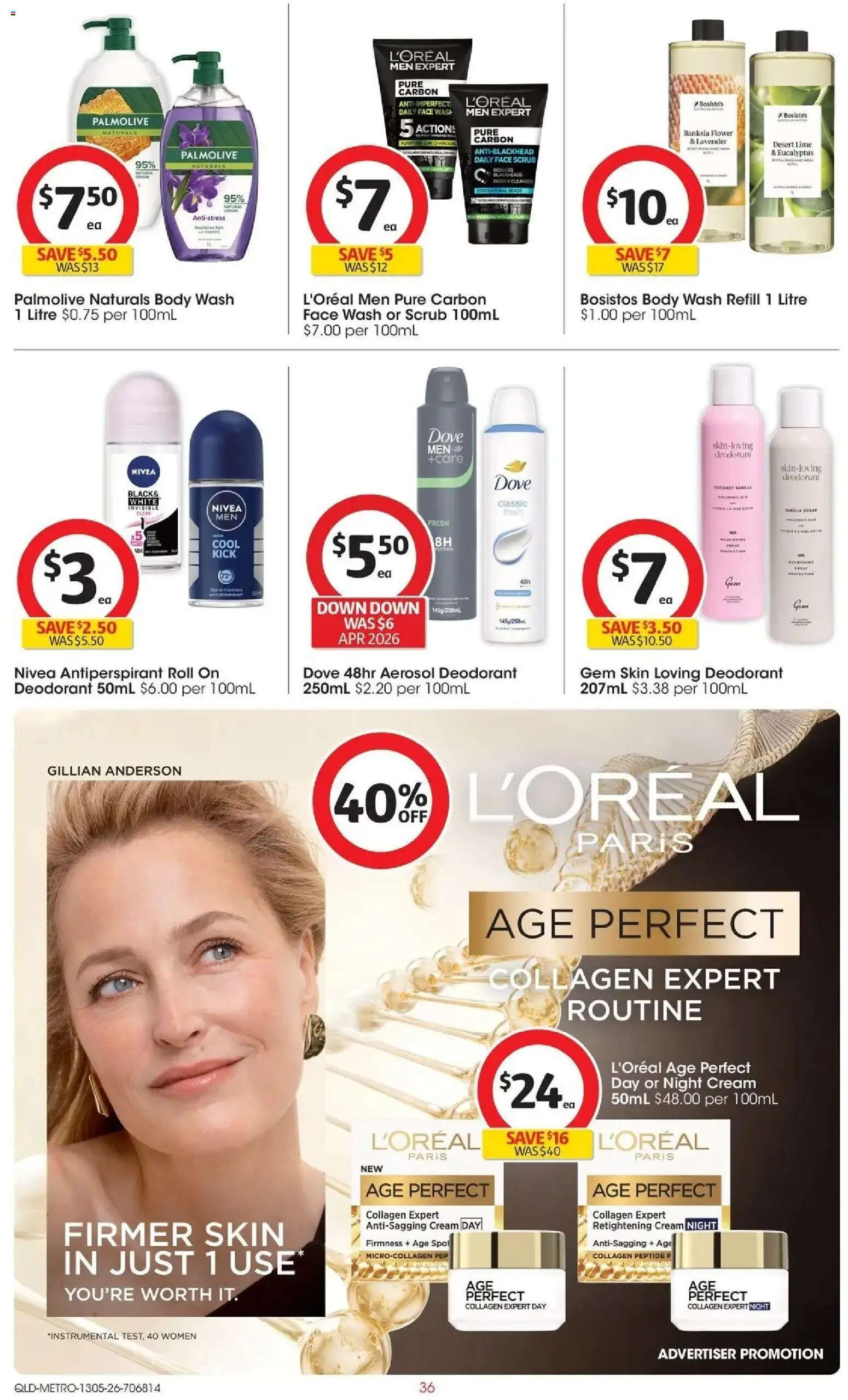 Coles catalogue - valid from 13.05.2026 | Page: 36 | Products: Scrub, Antiperspirant, Lime, Night cream