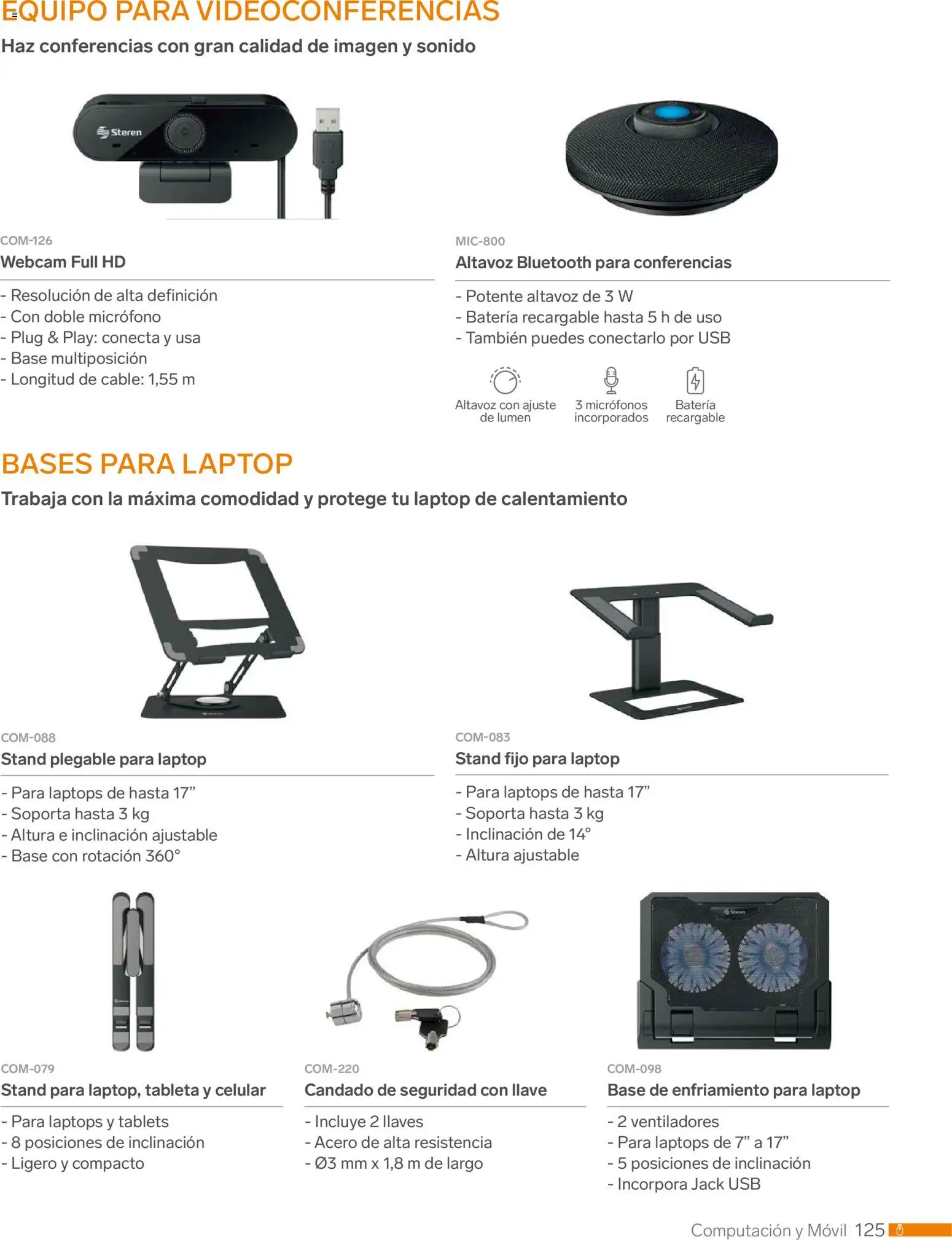 Nuevas ofertas de Steren válidas en toda la República Mexicana desde el 01.01.2026. ¡Encuentra las mejores ofertas en Steren catálogo! | Página: 137 | Productos: Usb, Movil, Batería, Tableta