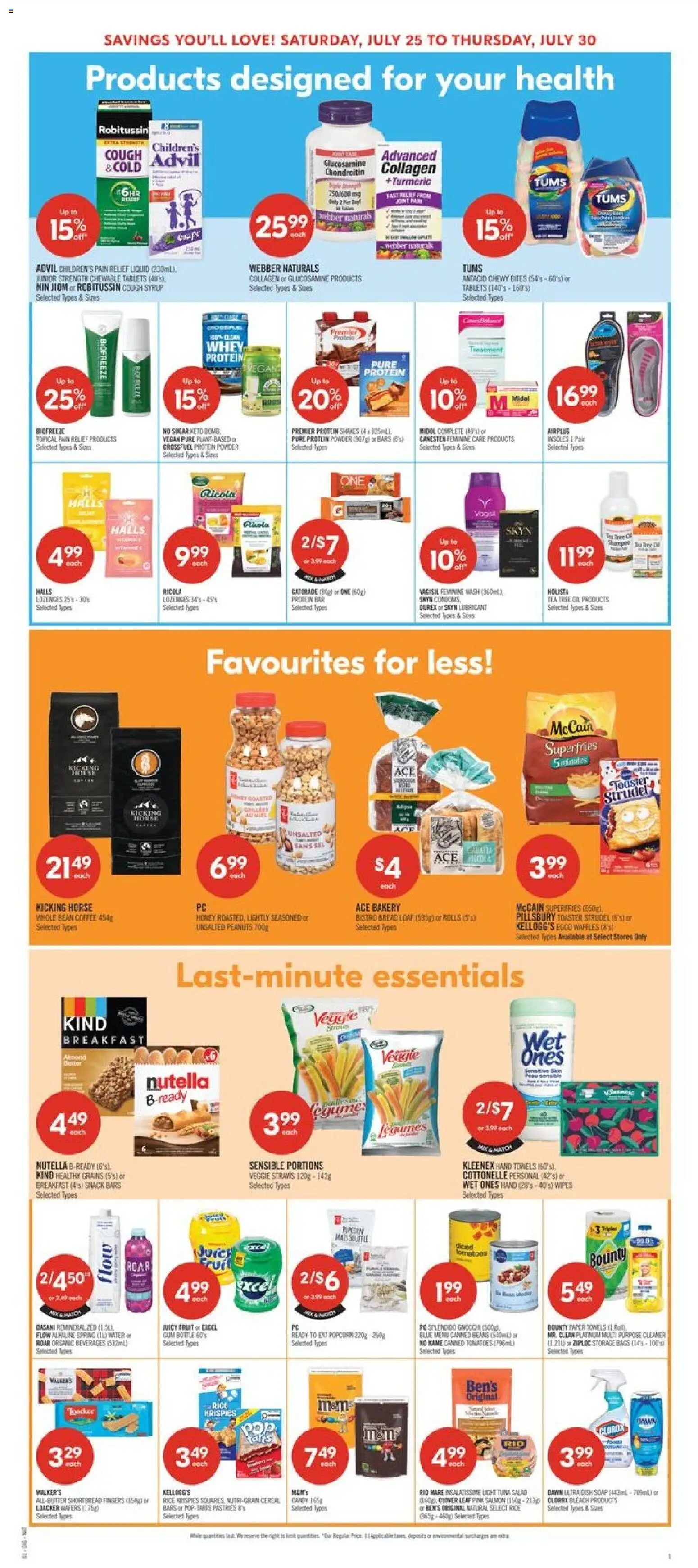 Shoppers flyer valid from Jul 24, 2026 | Page: 14 | Products: PC, Toaster, Soap, Coffee