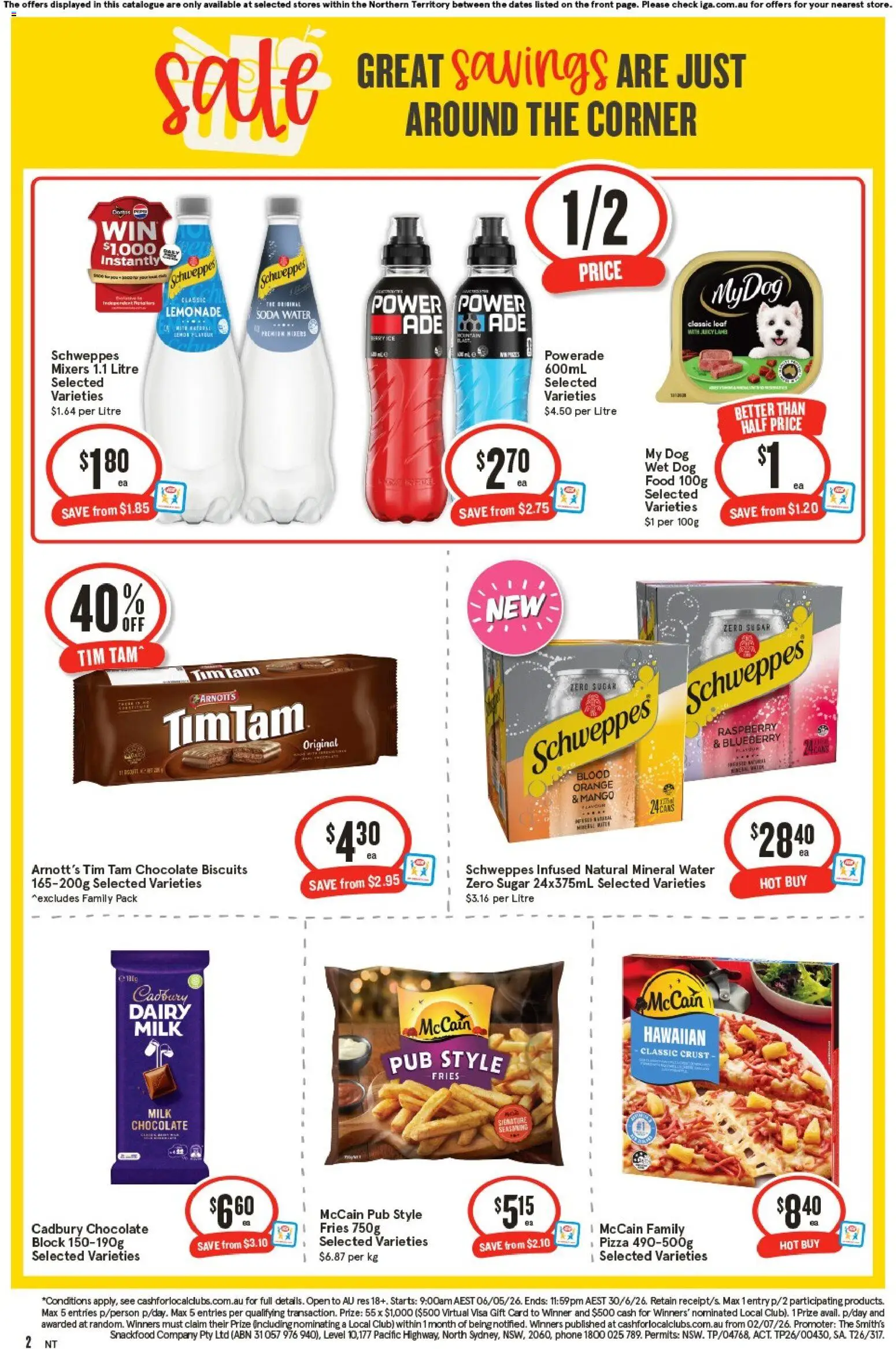IGA catalogue - valid from 03.06.2026 | Page: 3 | Products: Chocolate, Dog food, Biscuits, Phone