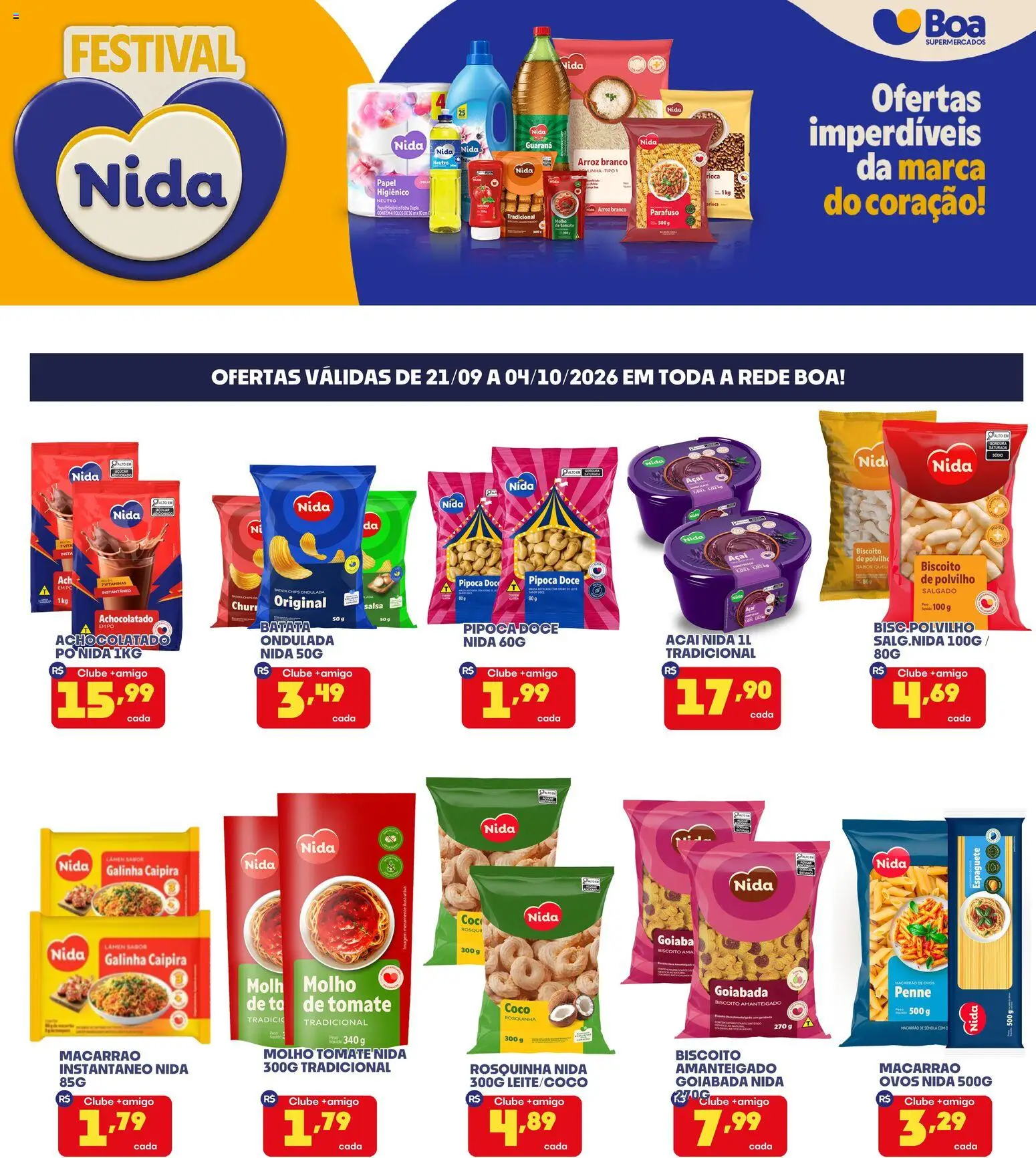 Boa Supermercados Folheto - válido de 21/09/2026 | Página: 1 | Produtos: Tomate, Guaraná, Ovos, Macarrão