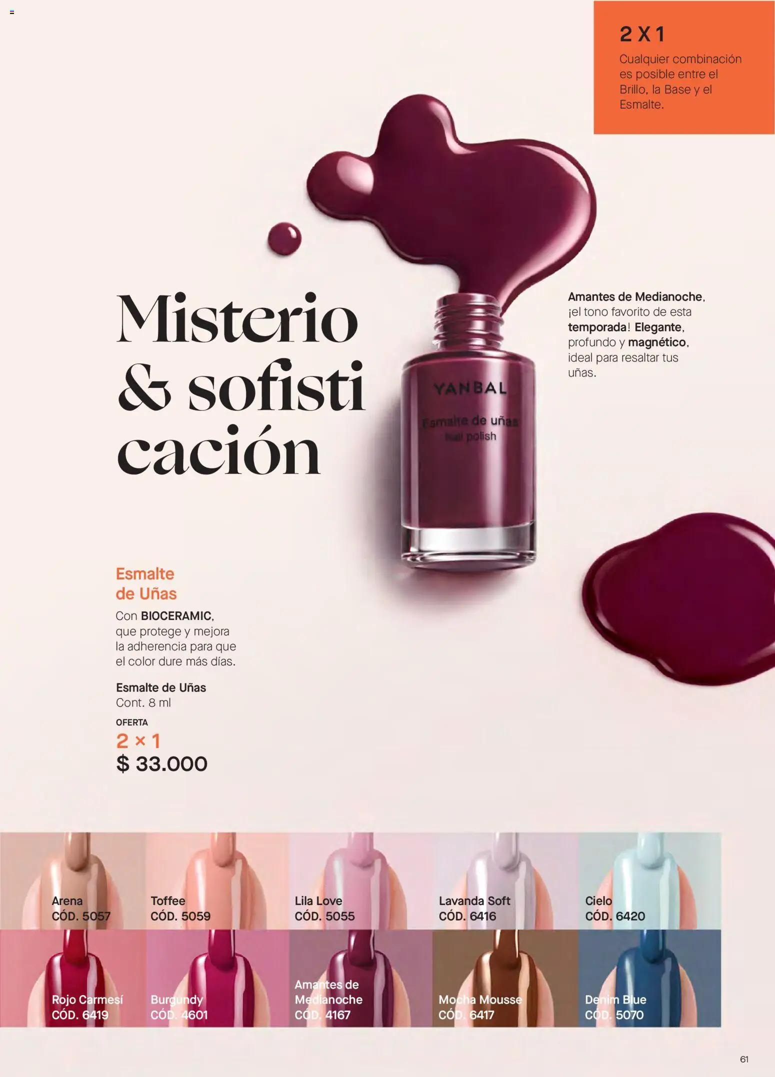 Yanbal revista - valida desde el 20/06/2026 | Página: 61 | Productos: Esmalte de uñas, Combinación, Mousse