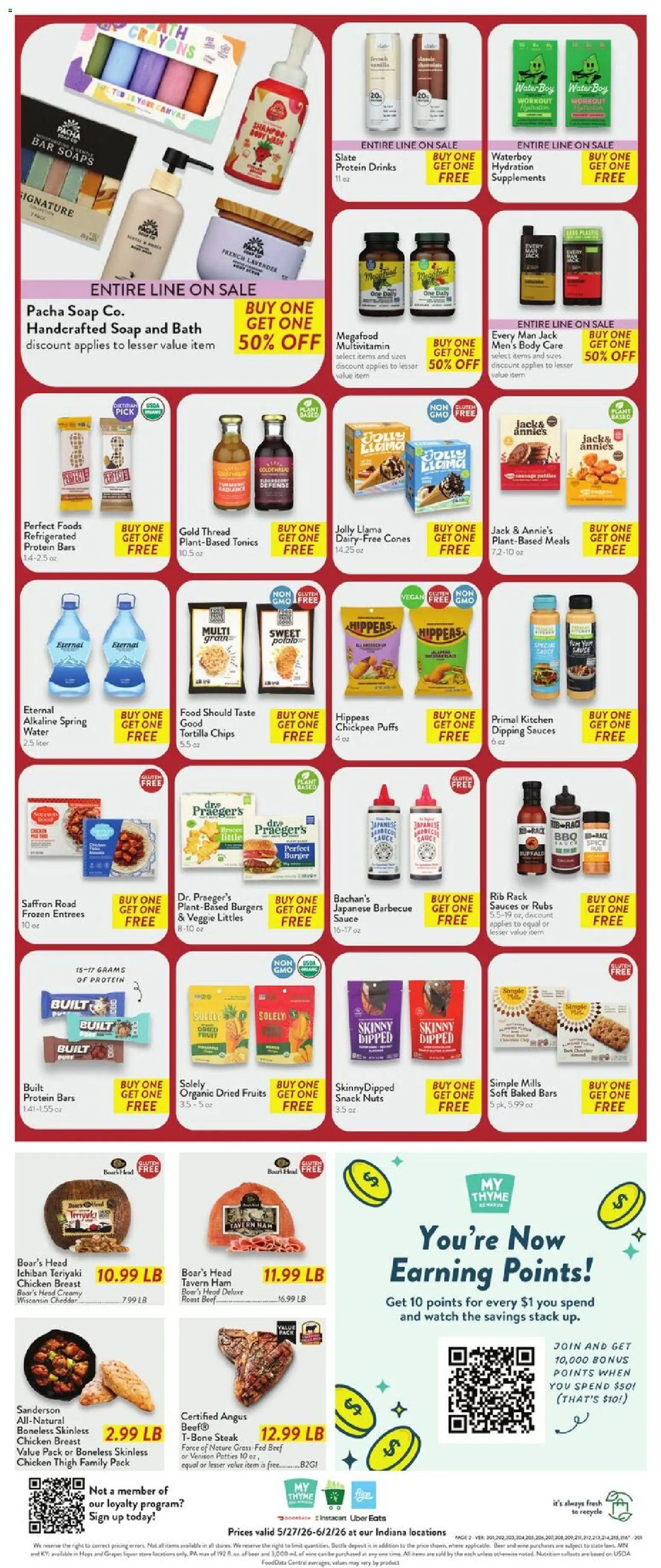 Fresh Thyme Weekly Ad - IN - valid from 27.05.2026 | Page: 4 | Products: Canvas, Ham, Beer, Nuts