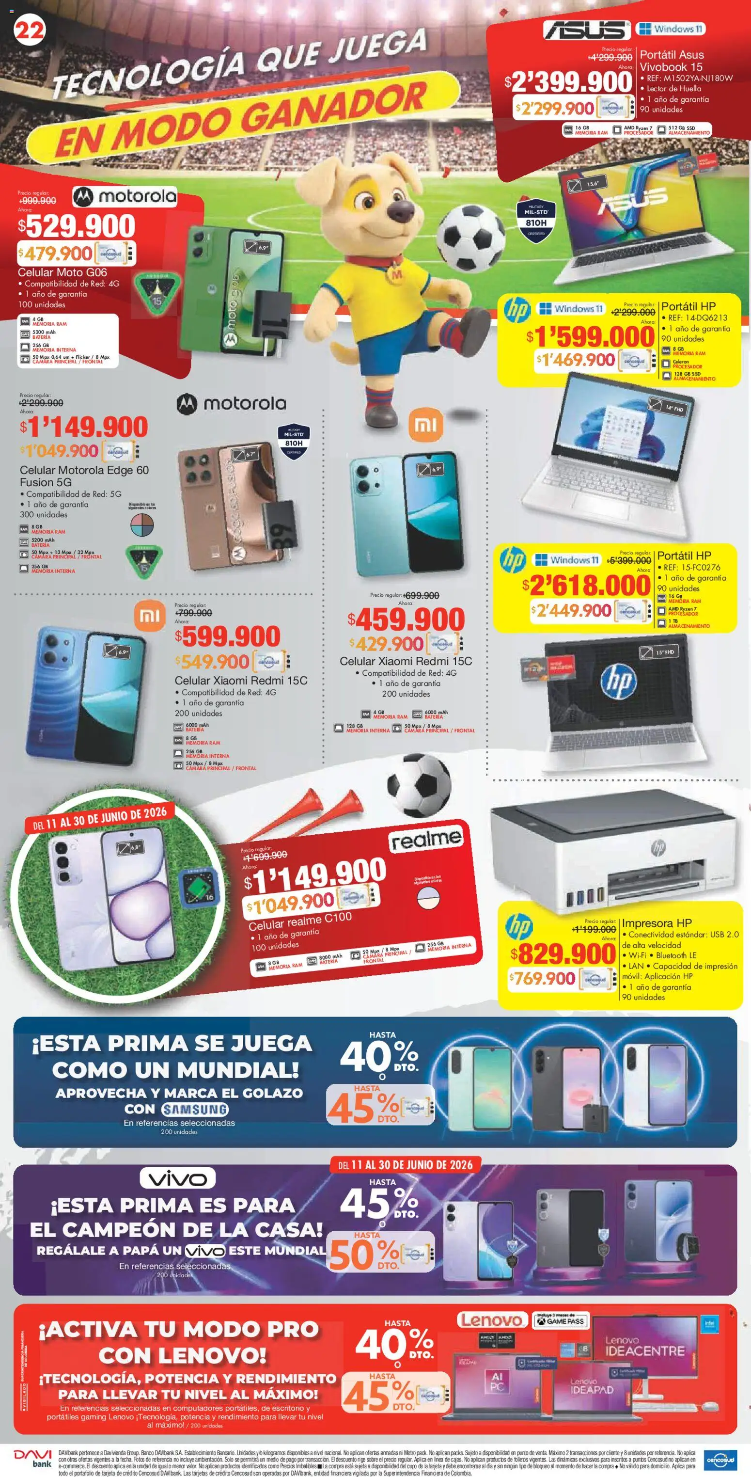 Metro revista - valida desde el 11.06.2026 | Página: 22 | Productos: Cámara, Banco, Usb, Batería