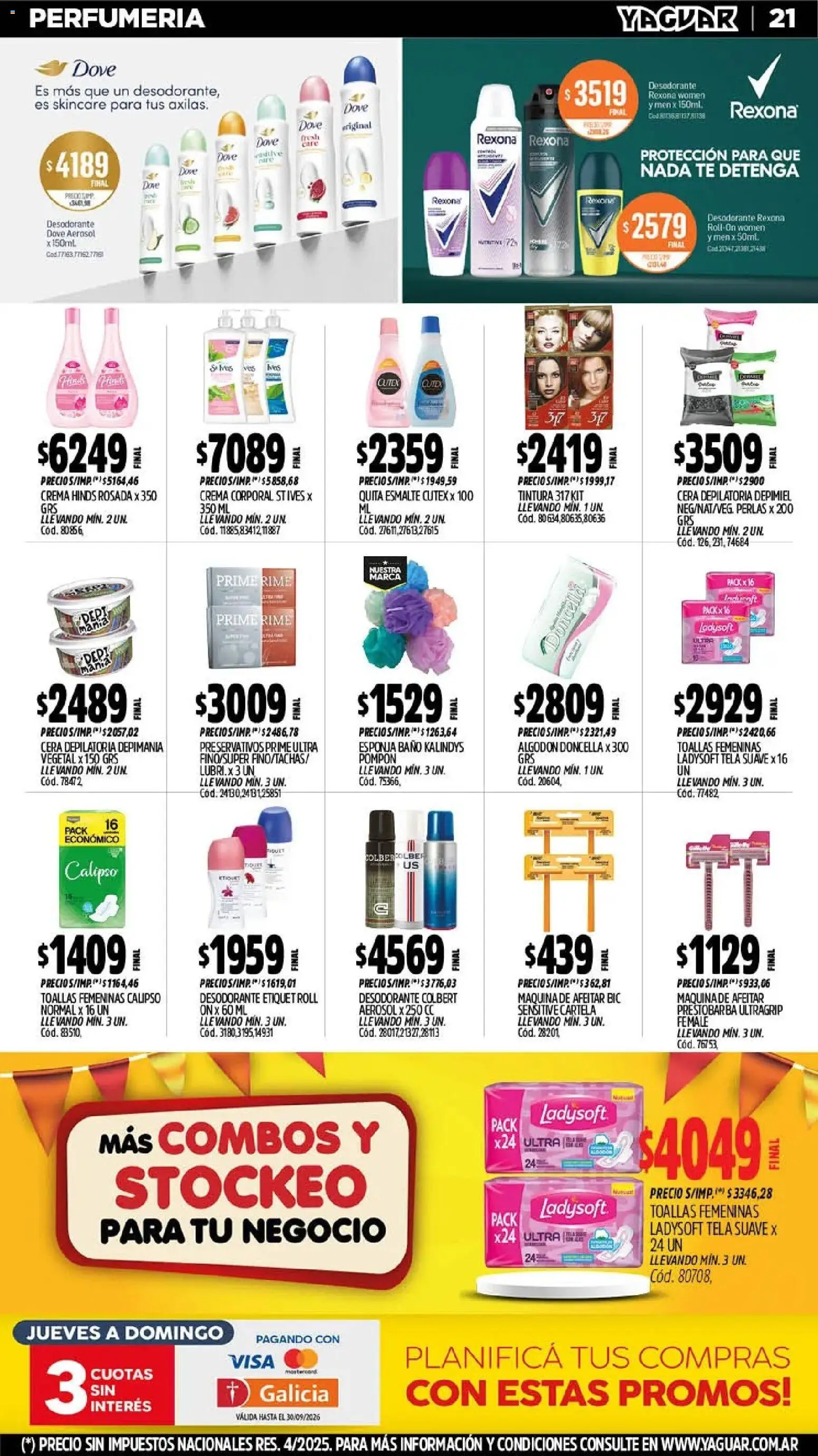 Yaguar - Oferta Semanal Mar del Plata │ válido desde el 21/09/2026 | Página: 21 | Productos: Tintura, Desodorante, Esponja, Crema