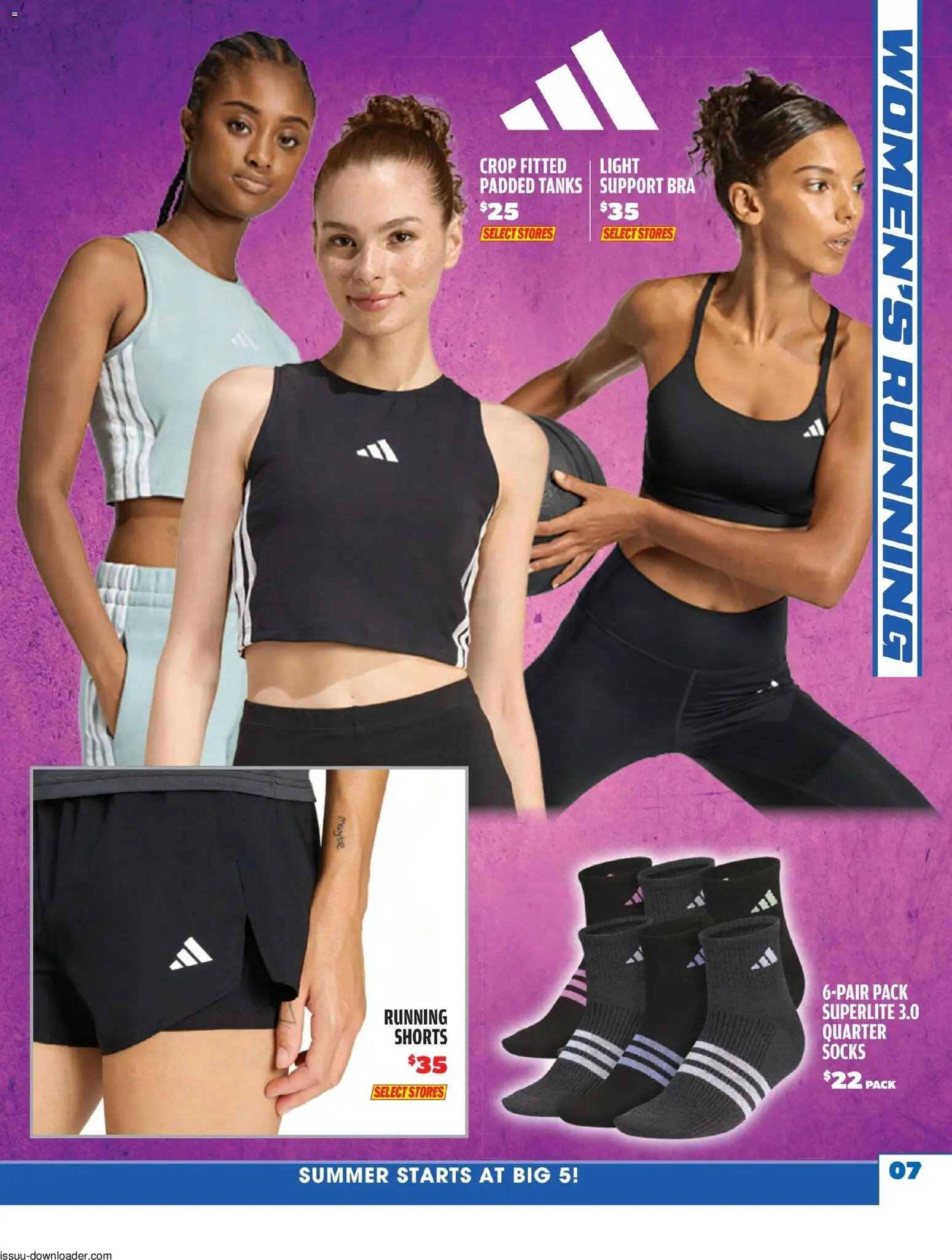 Big 5 Sporting Goods Summer Catalog - valid from 05/26/2026 | Page: 7 | Products: Shorts, Bra, Socks