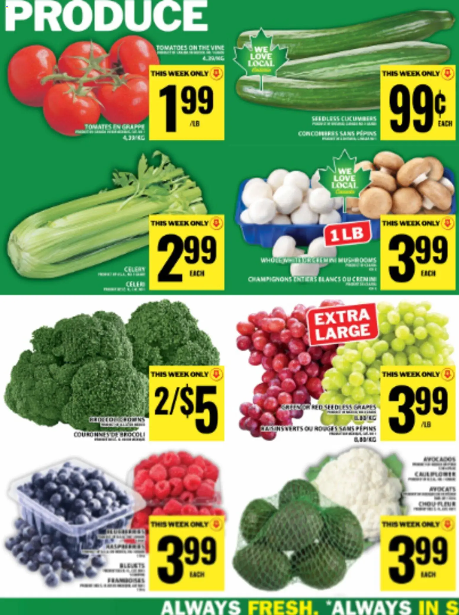 Food Basics flyer valid from 11.06.2026 | Page: 40 | Products: Cucumbers, Tomatoes
