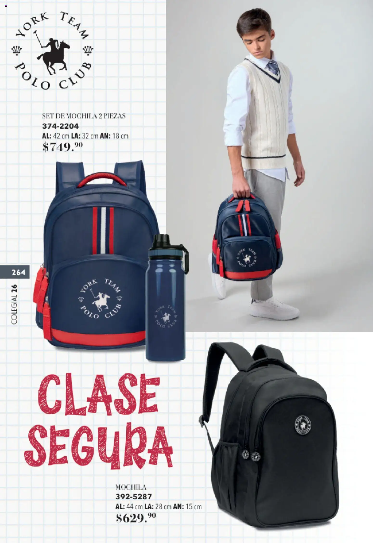 Nuevas ofertas de Andrea válidas en toda la República Mexicana desde el 23/05/2026. ¡Encuentra las mejores ofertas en Andrea catálogo Colegial! | Página: 264 | Productos: Mochila