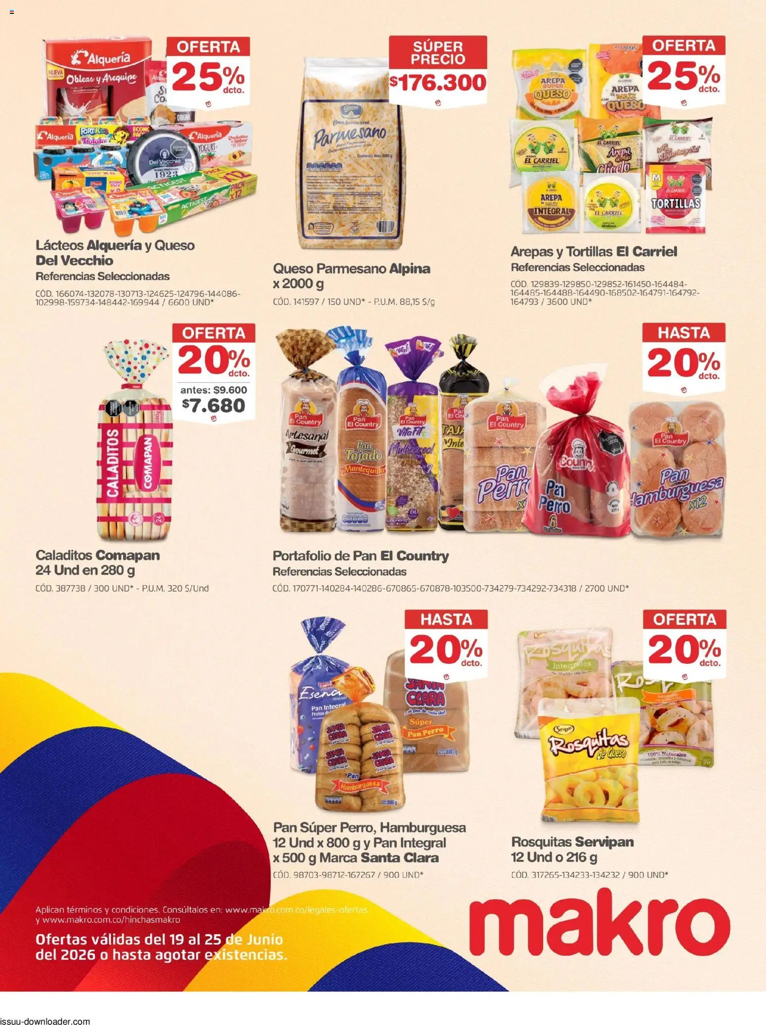 Makro revista - valida desde el 19/06/2026 | Página: 17 | Productos: Arepa, Arequipe, Maiz, Yogurt