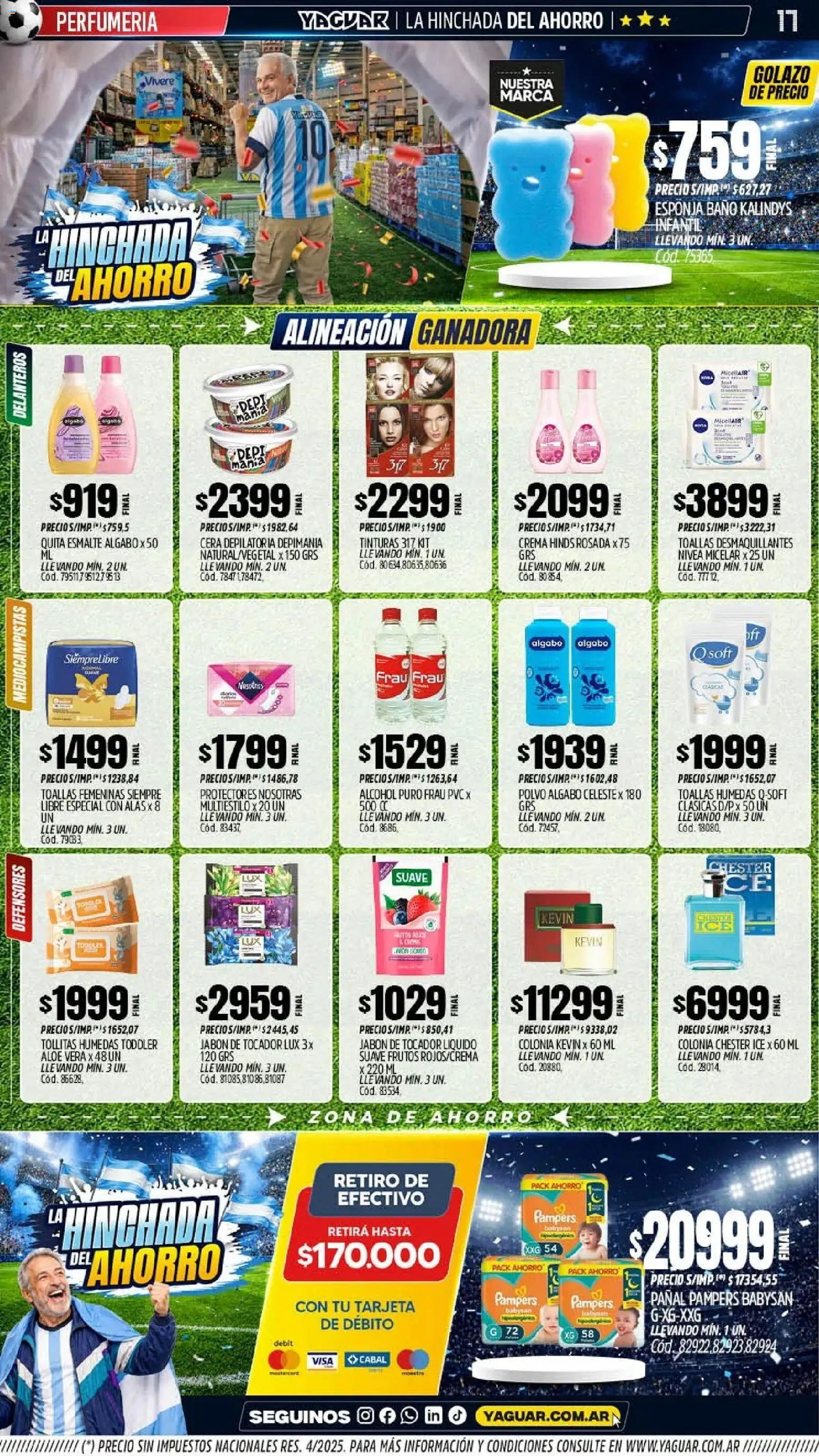 Yaguar - Oferta Semanal Mendoza │ válido desde el 08.06.2026 | Página: 17 | Productos: Baño, Polvo, Jabón, Cera