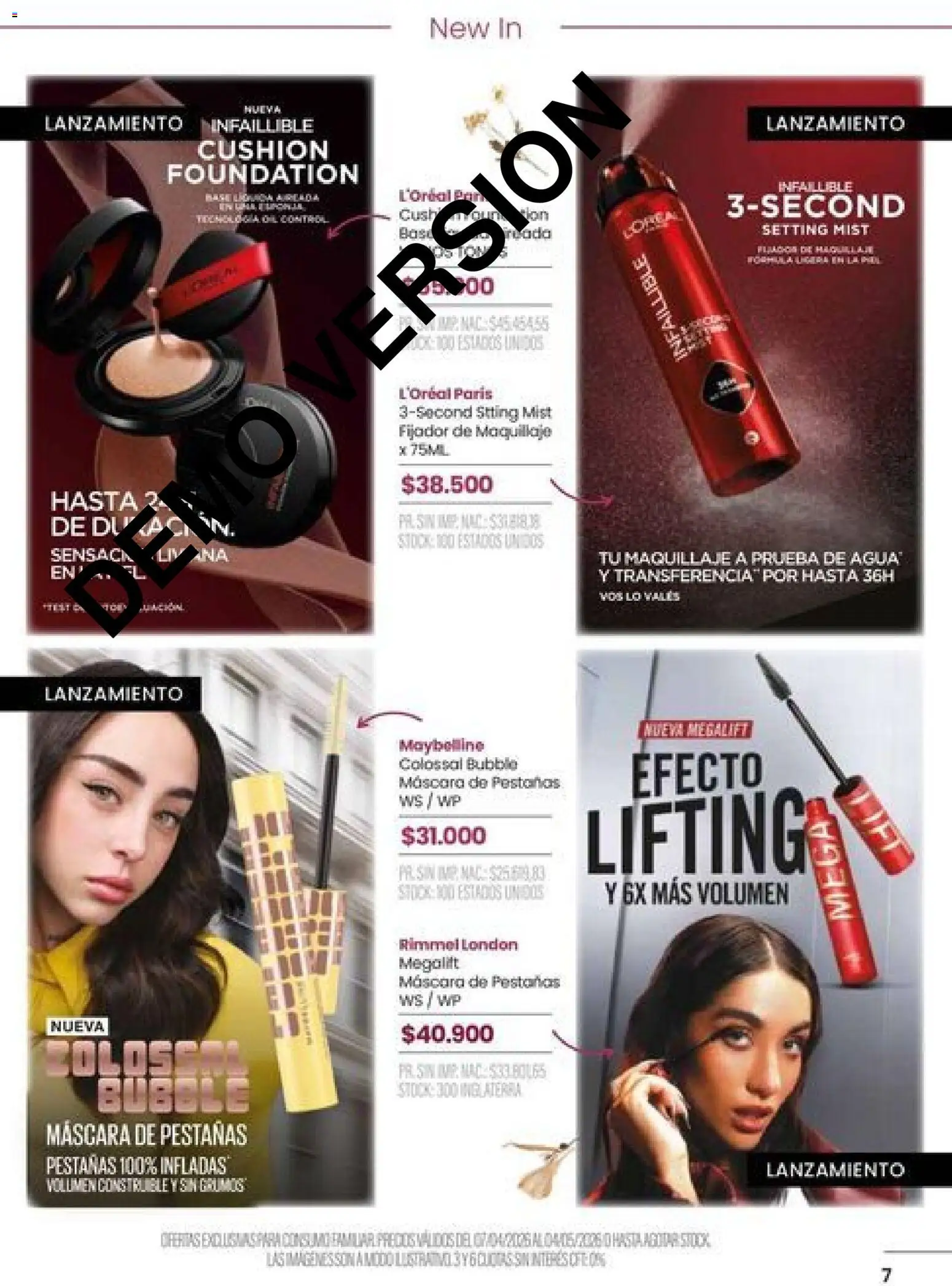 Pigmento catálogo │ válido desde el 07.04.2026 | Página: 7 | Productos: Máscara, Fijador, Mascara de pestañas, Agua
