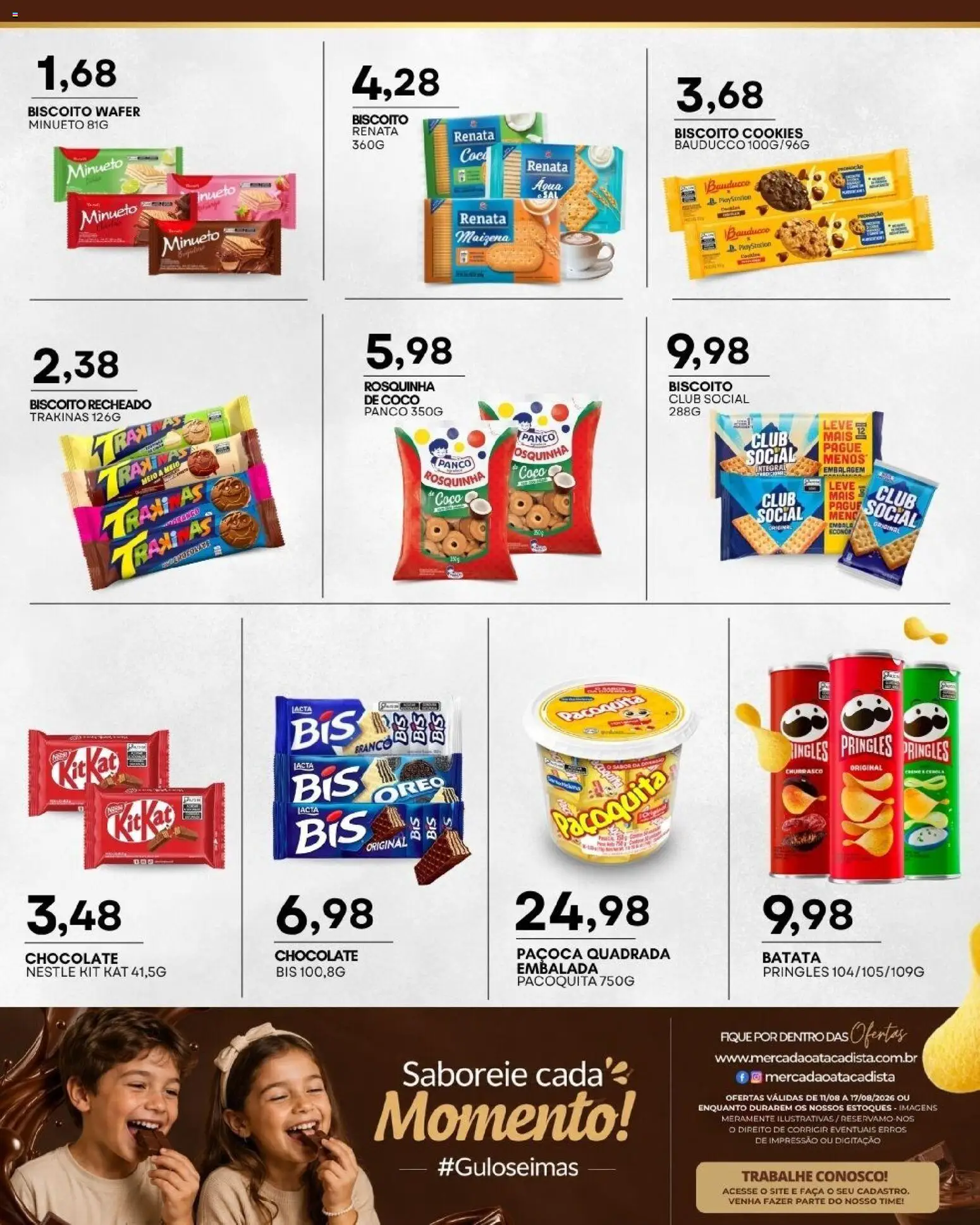 Mercadão Atacadista Folheto - válido de 11/08/2026 | Página: 9 | Produtos: Biscoito, Batata, Biscoito recheado, Playstation