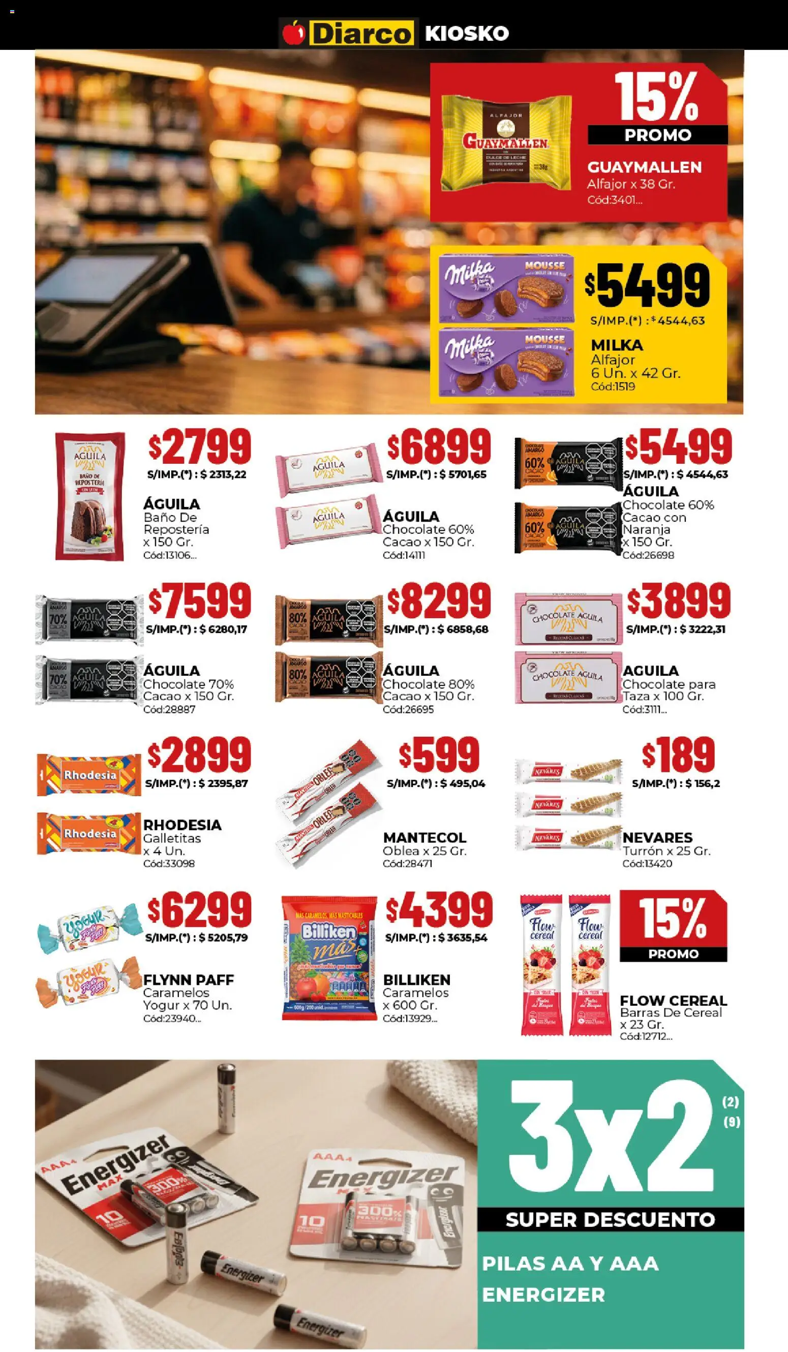 Diarco ofertas │ válido desde el 25.05.2026 | Página: 7 | Productos: Galletitas, Pilas, Dulce de leche, Cacao
