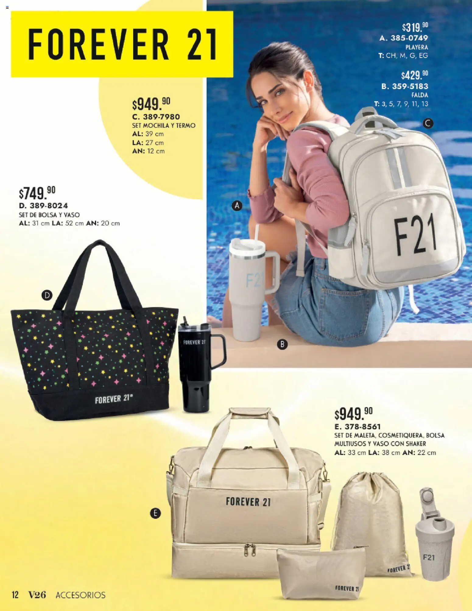 Nuevas ofertas de Andrea válidas en toda la República Mexicana desde el 24/05/2026. ¡Encuentra las mejores ofertas en Andrea catálogo Accesorios para todos! | Página: 12 | Productos: Mochila, Playera, Falda, Termo