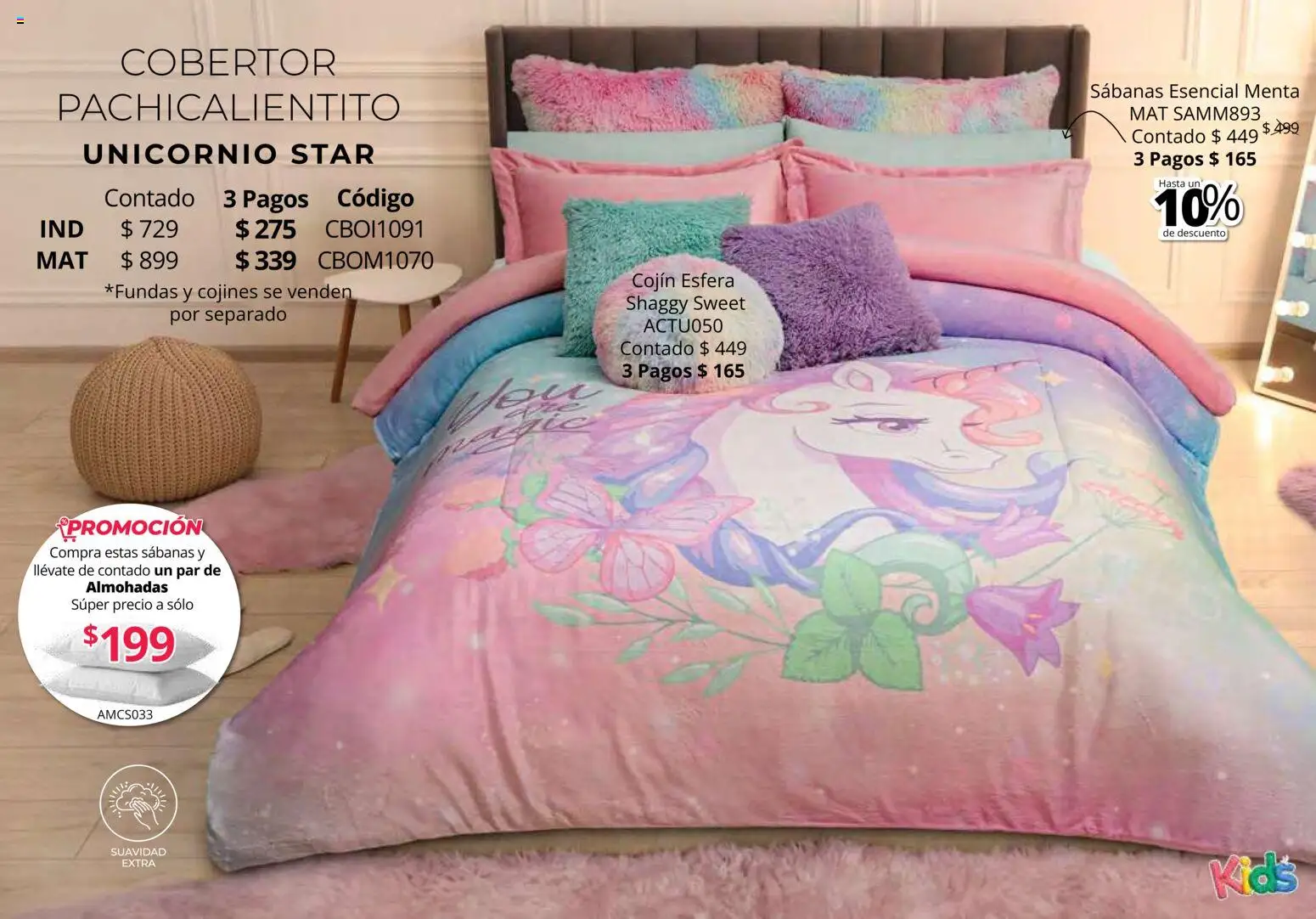 Nuevas ofertas de Colchas Concord válidas en toda la República Mexicana desde el 01.05.2026. ¡Encuentra las mejores ofertas en Colchas Concord catálogo Kids! | Página: 80 | Productos: Cobertor, Sabanas